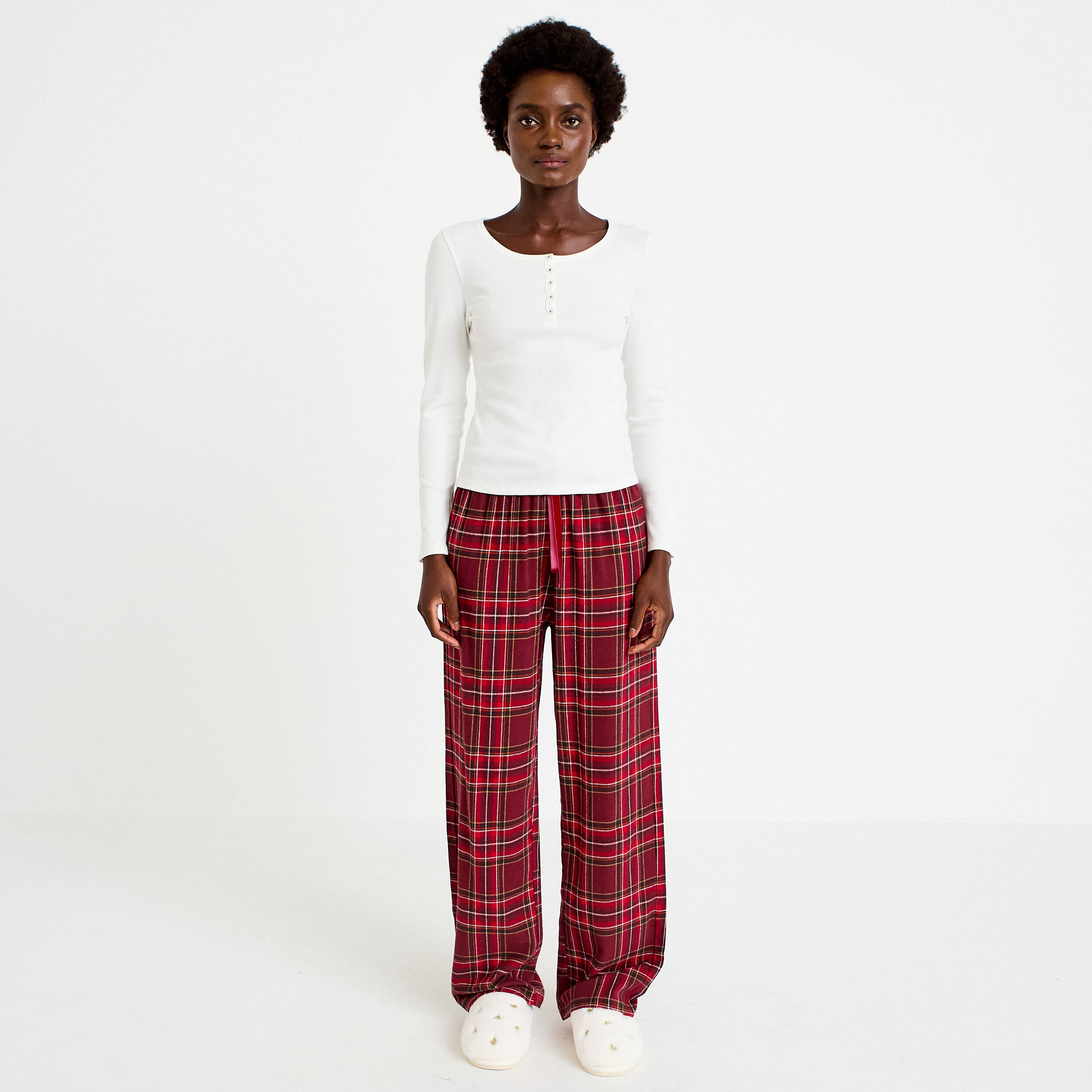 Pyjama manches longues rose femme