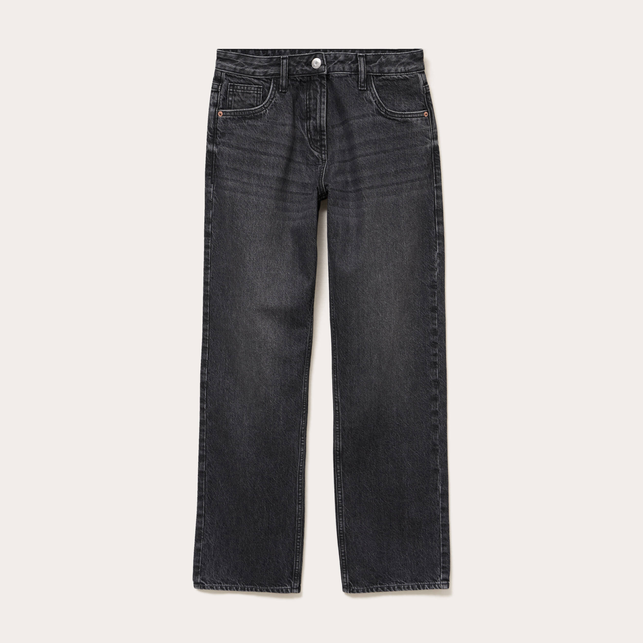 Jeans droit 5 poches denim snow noir femme