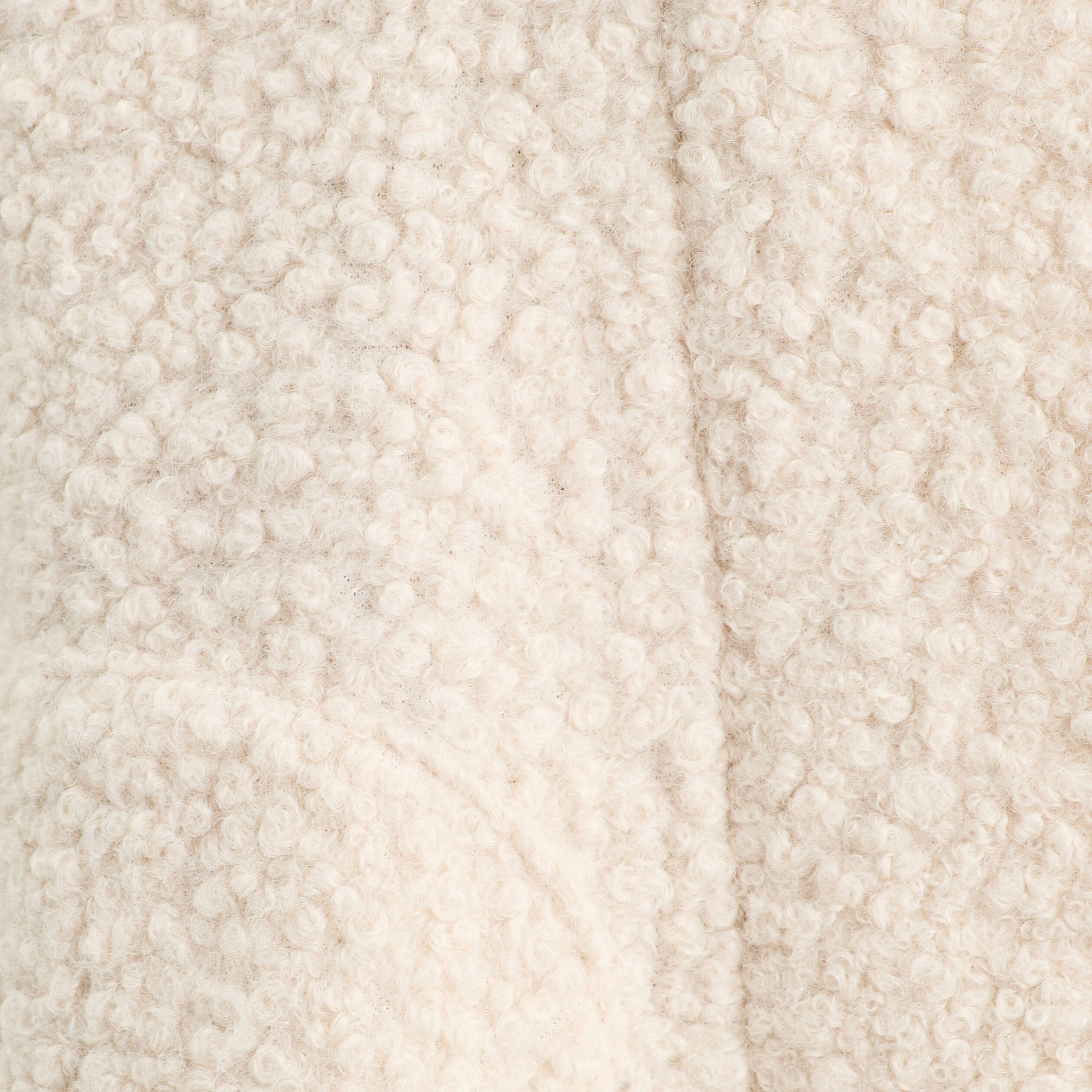 Gilet polaire manches courtes ecru femme
