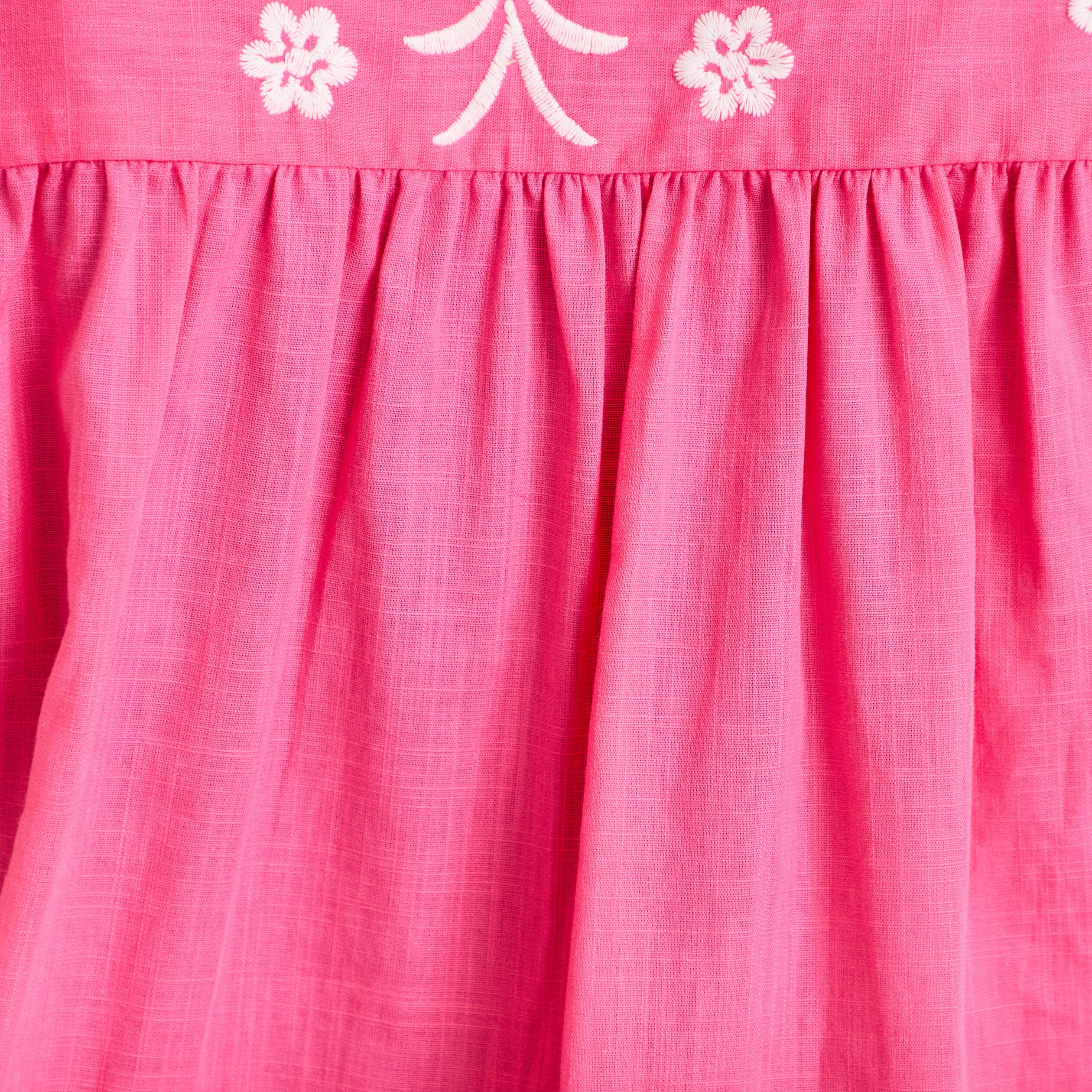Blouse droite sans manches col v rose fushia femme