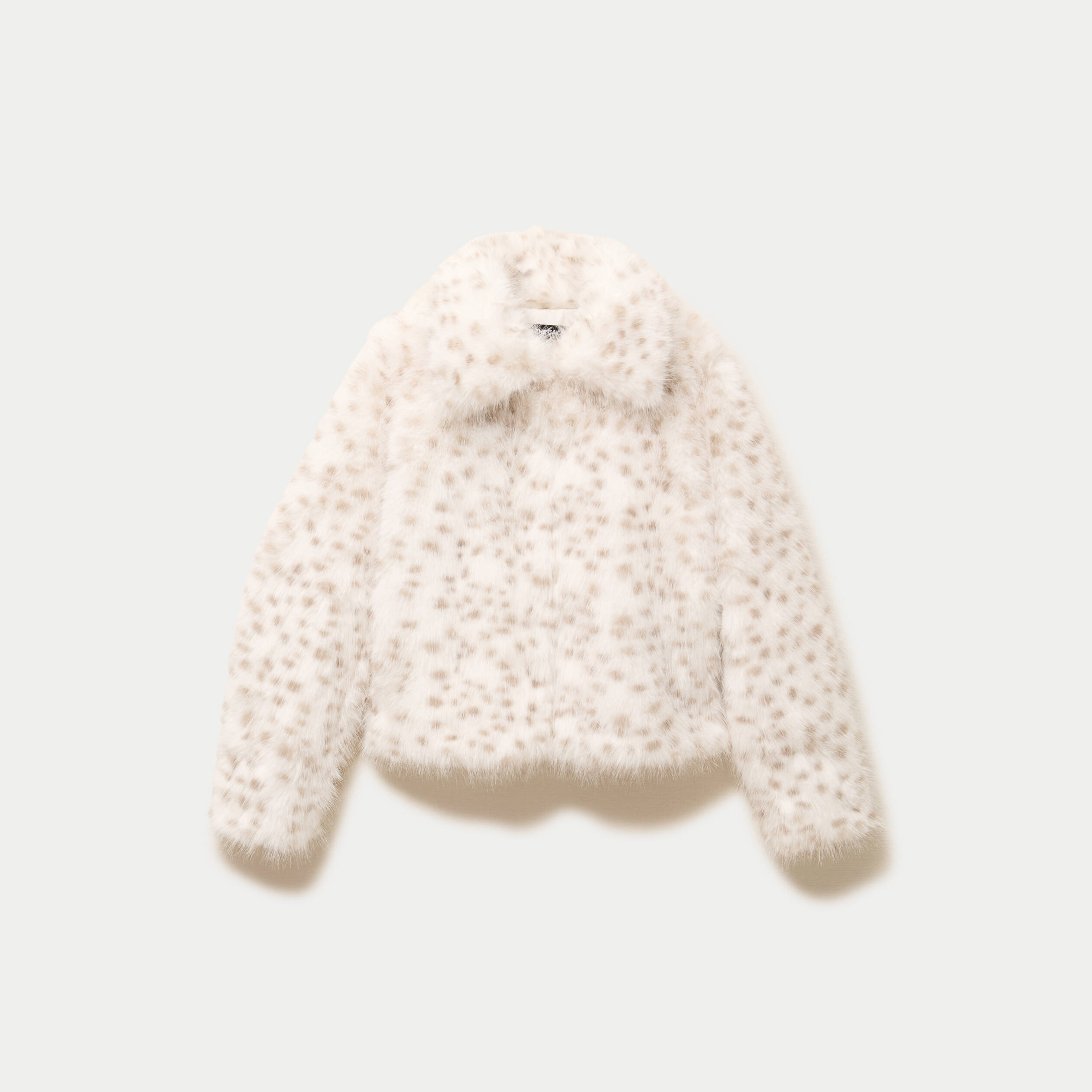 Veste oversize col tailleur beige femme
