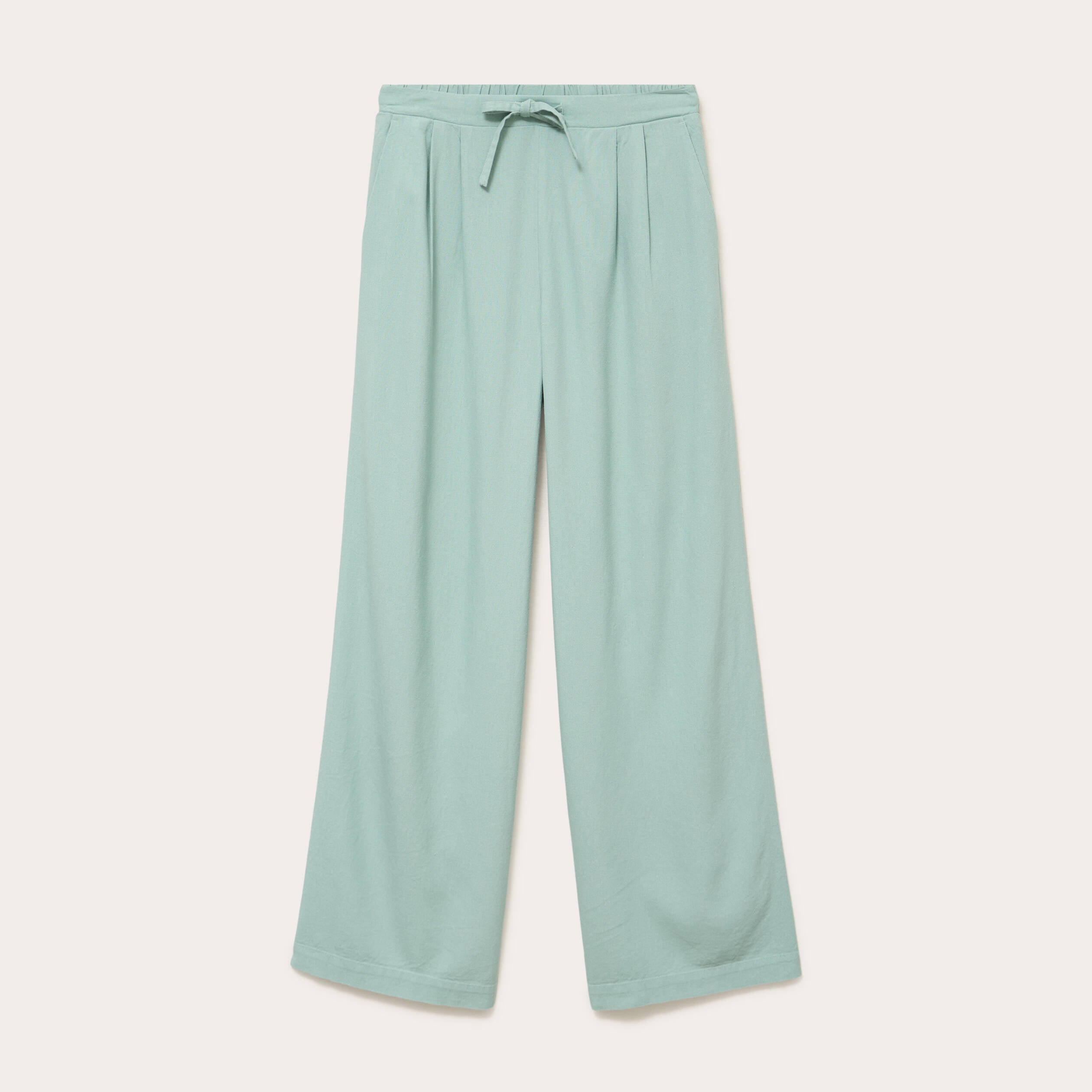Pantalon large vert pastel femme