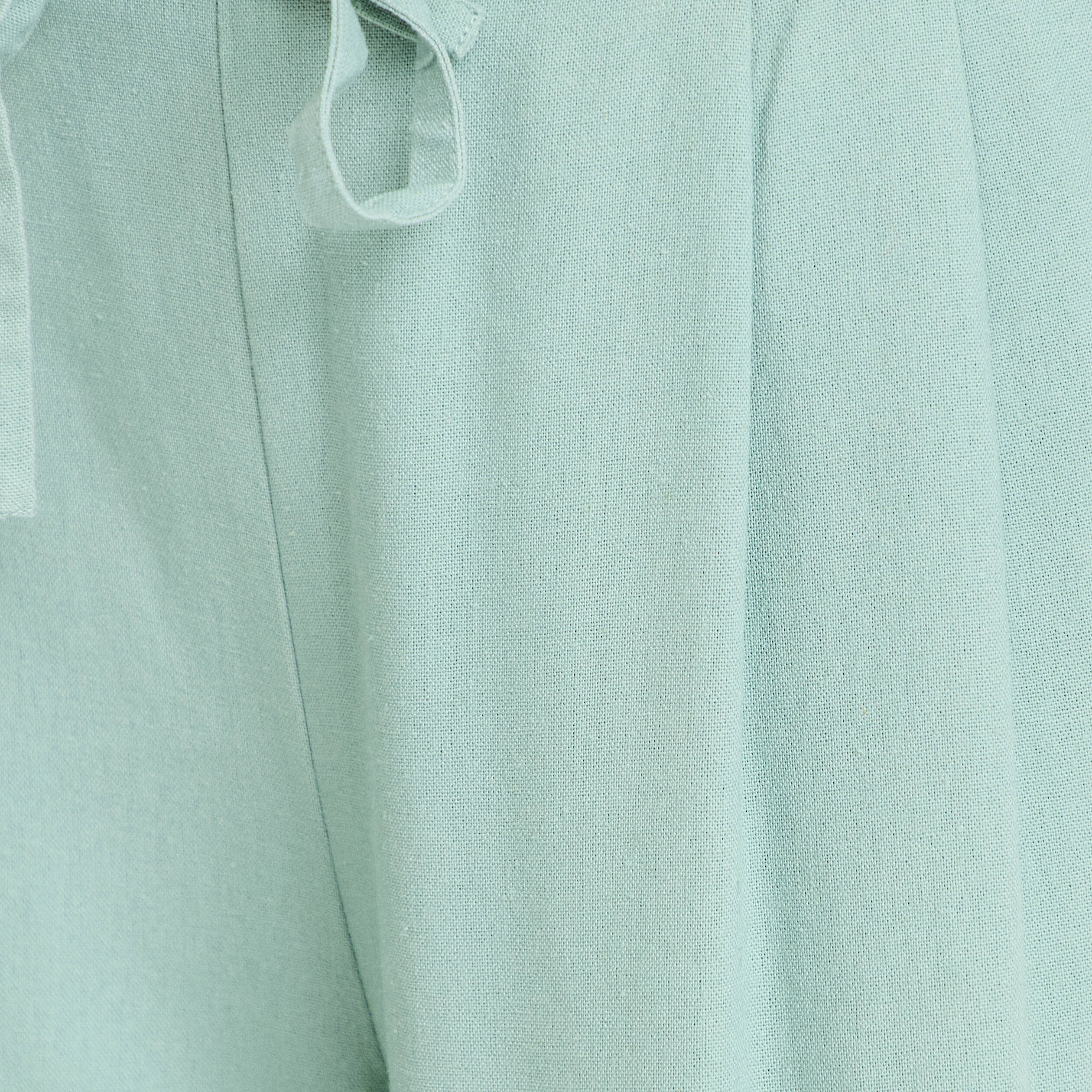 Pantalon large vert pastel femme