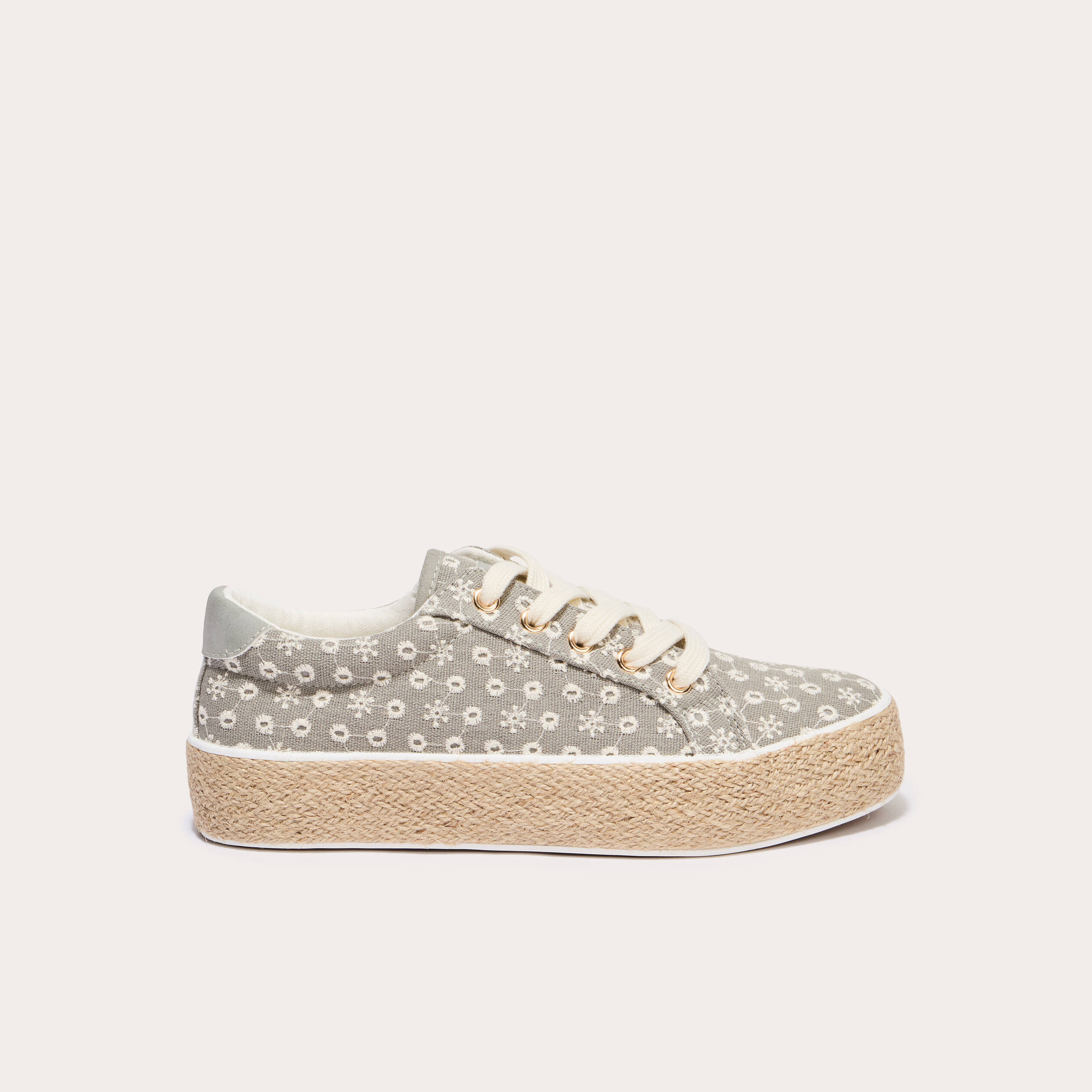 Espadrilles plates beige femme