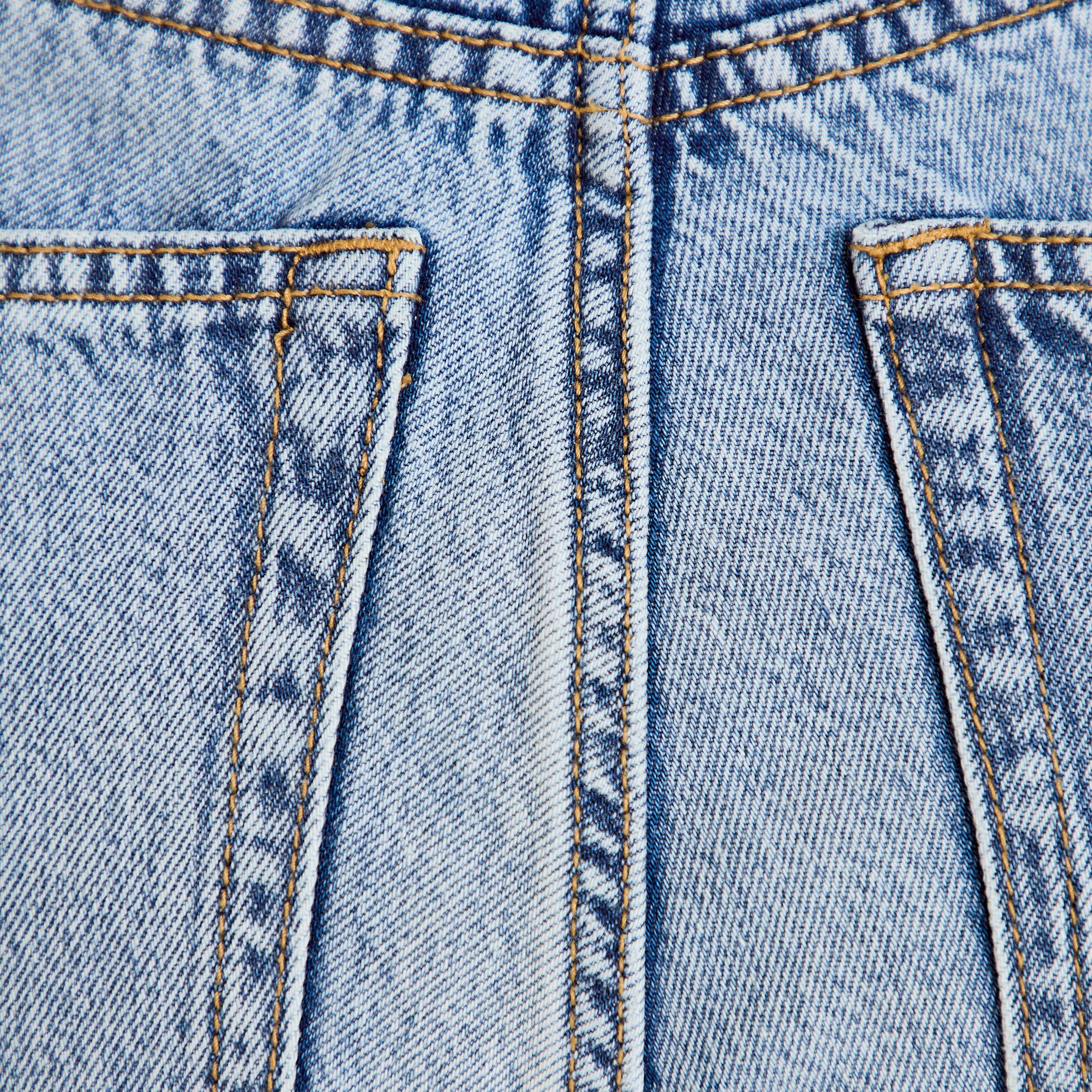 Jean wide leg taille haute Petite denim double stone femme