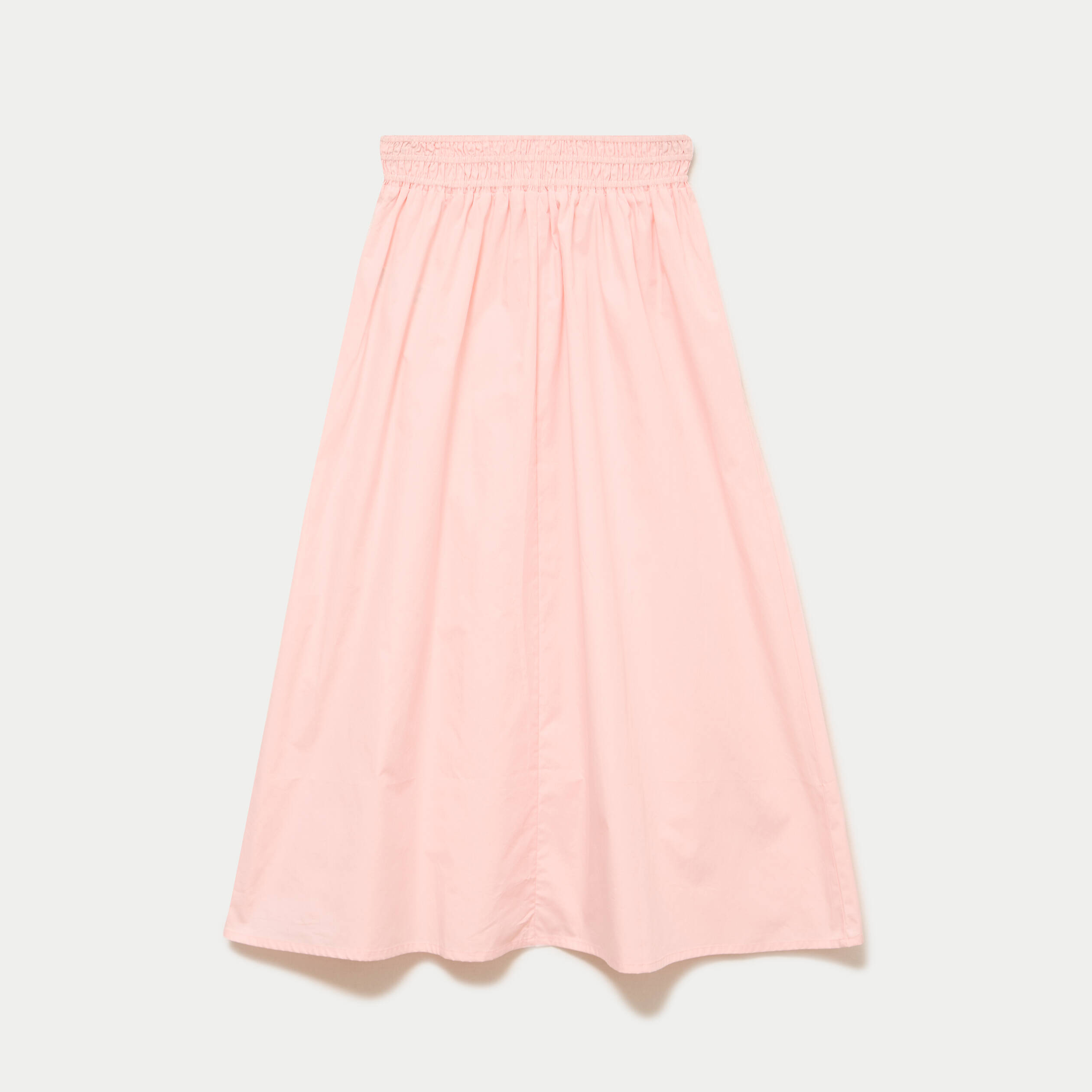 Jupe longue &eacute;vas&eacute;e taille haute rose femme