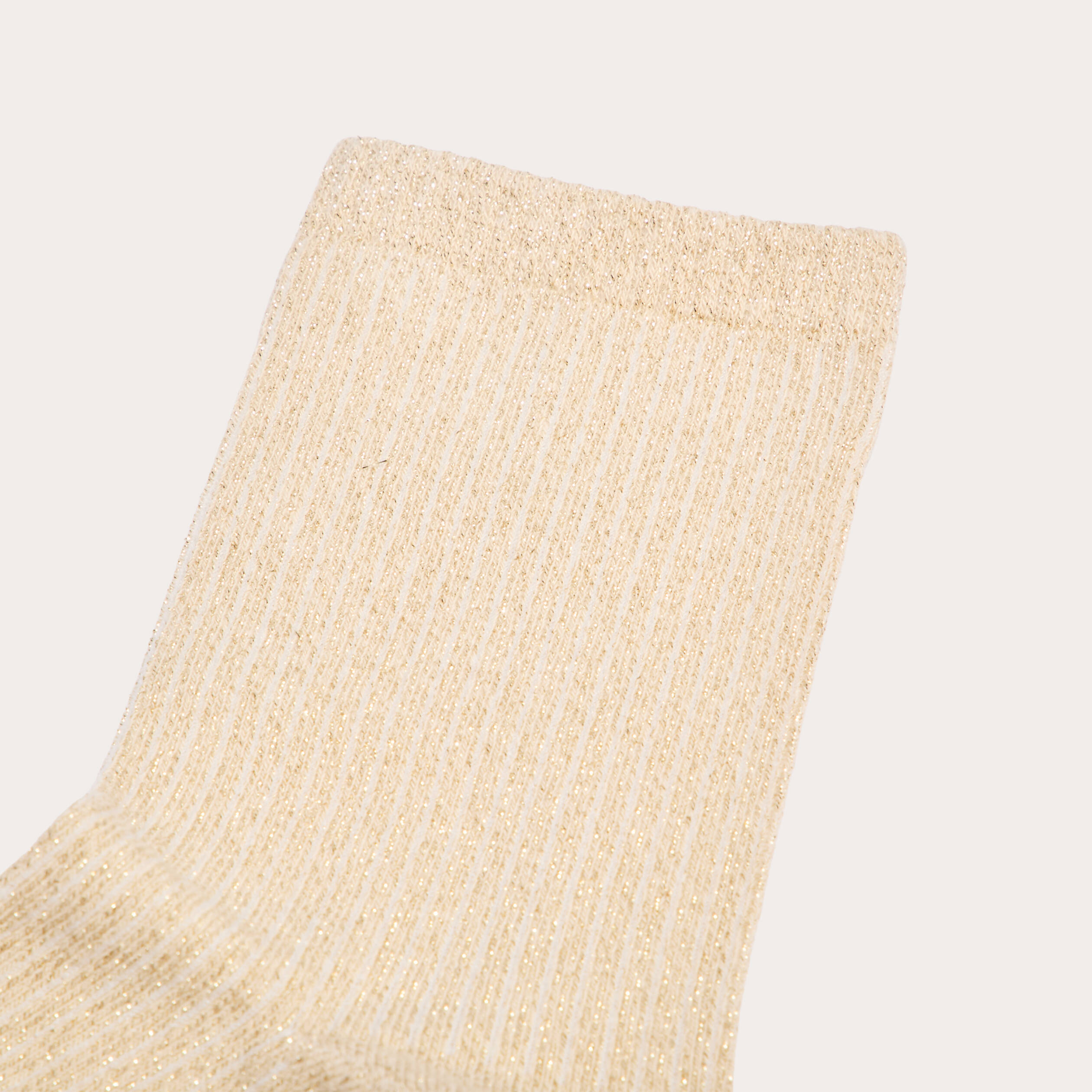 Chaussettes fils m&eacute;tallis&eacute;s couleur or femme