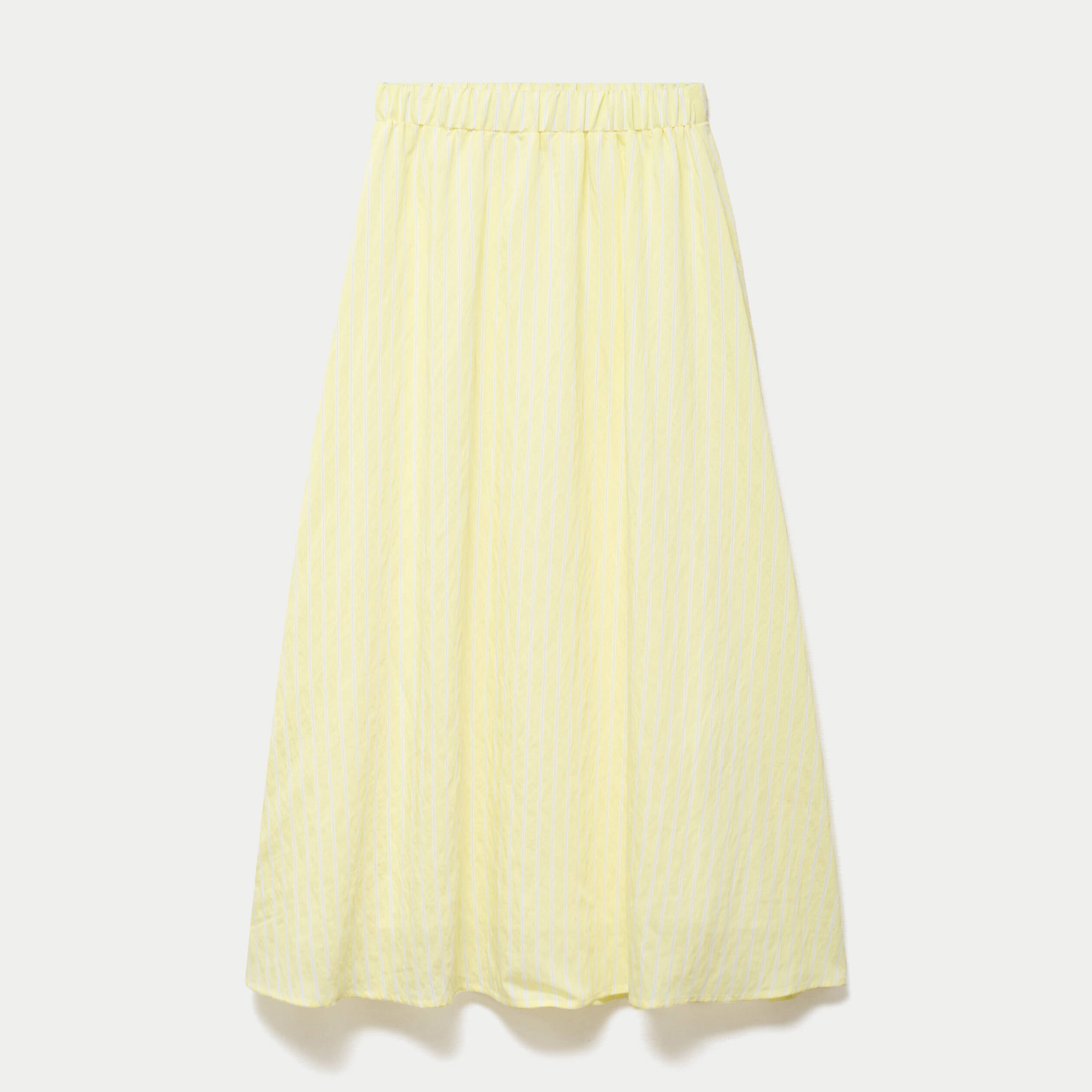 Jupon &eacute;vas&eacute; longueur 3/4 jaune femme