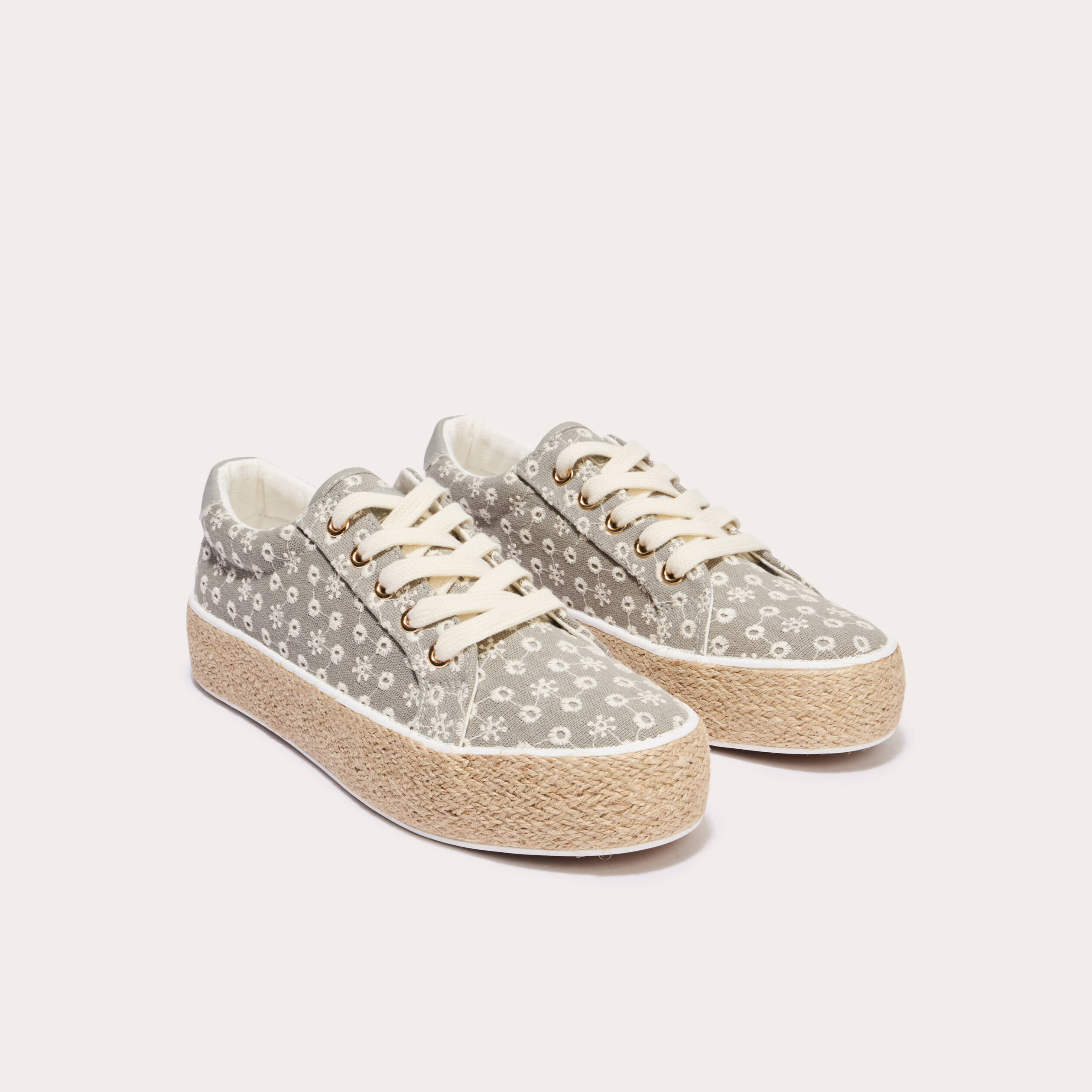 Espadrilles plates beige femme