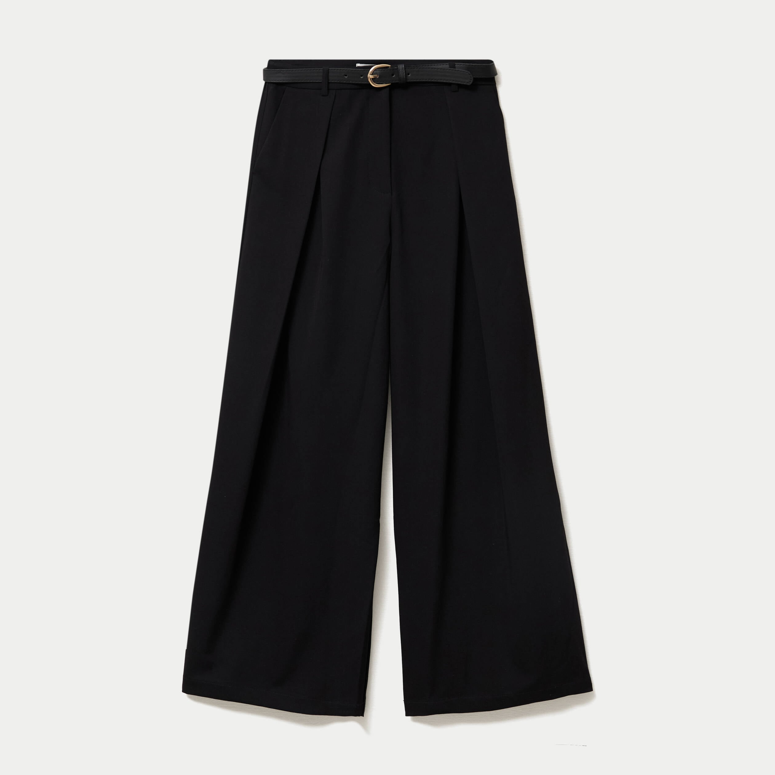 Pantalon bootcut ceinture amovible noir femme