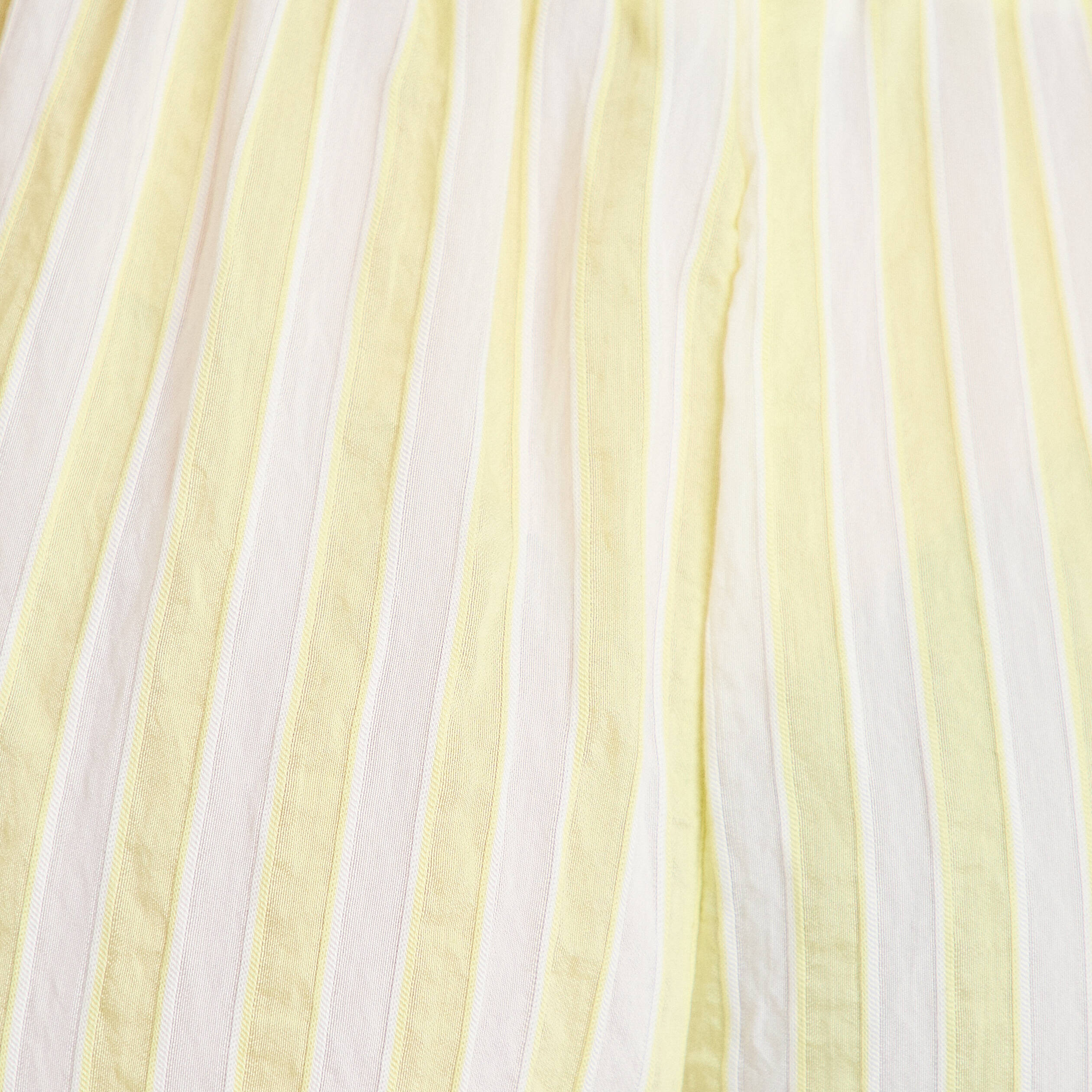 Pantalon large fluide taille standard jaune femme