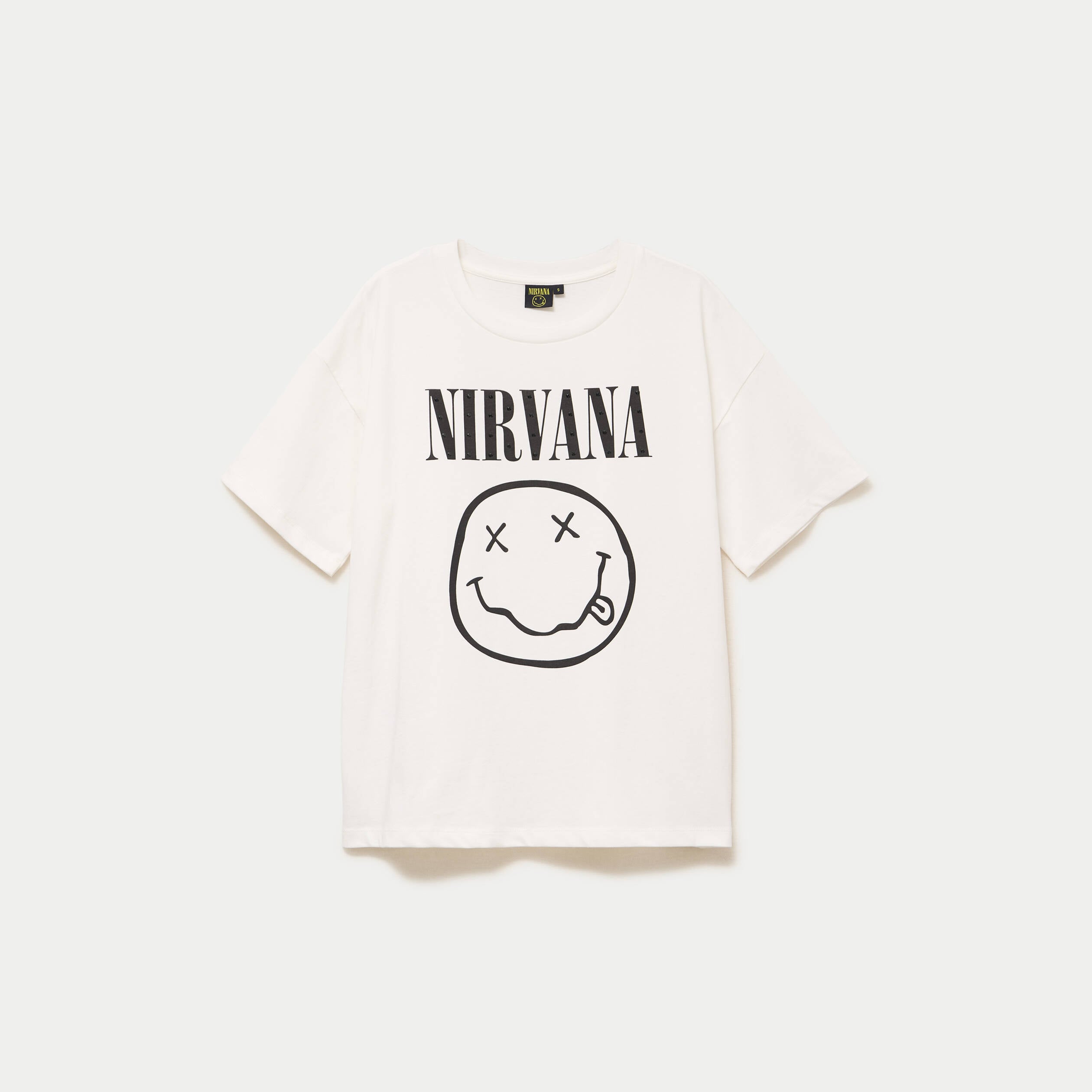 T-shirt oversize manches courtes ecru femme