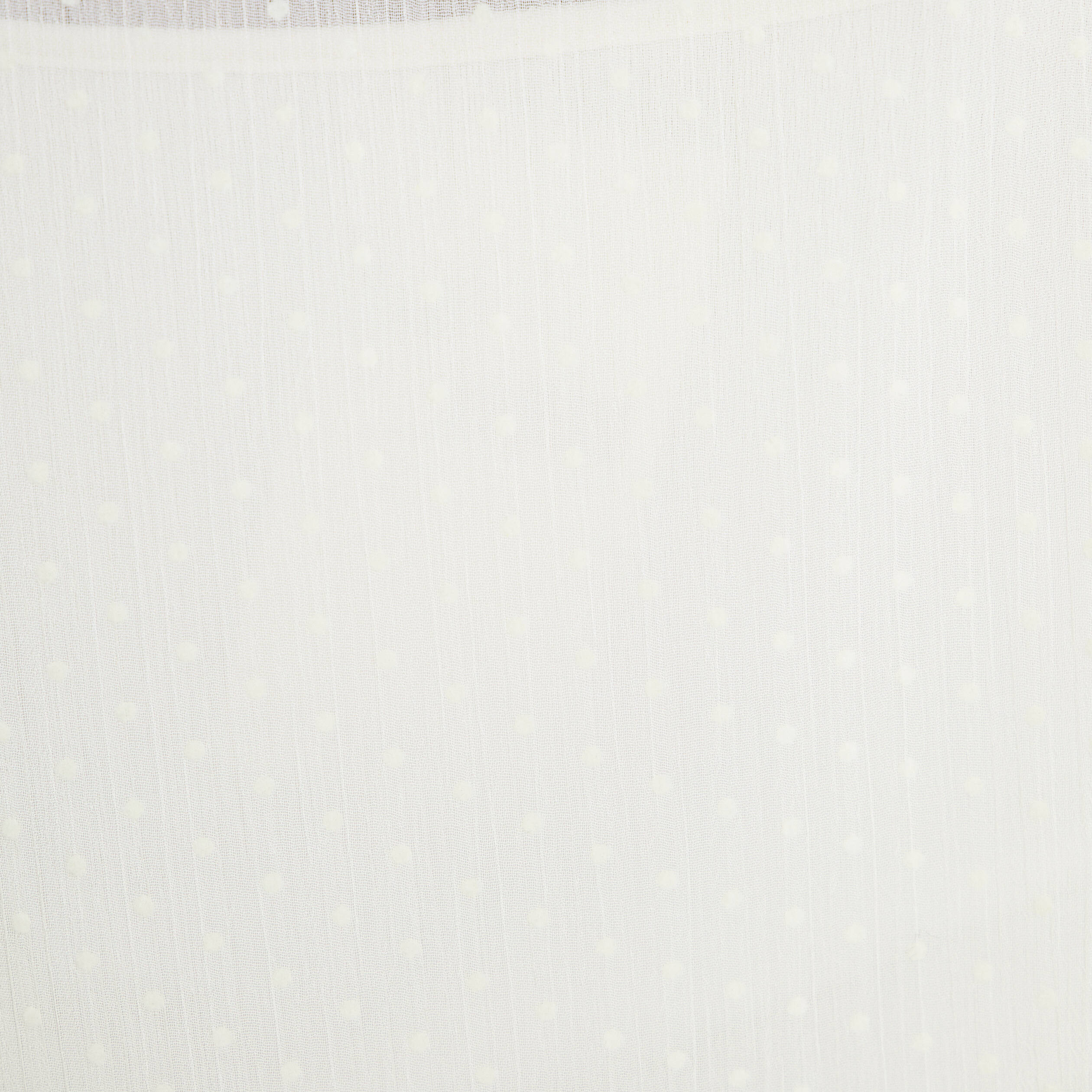 Chemise droite courte voile manches 3/4 ecru femme