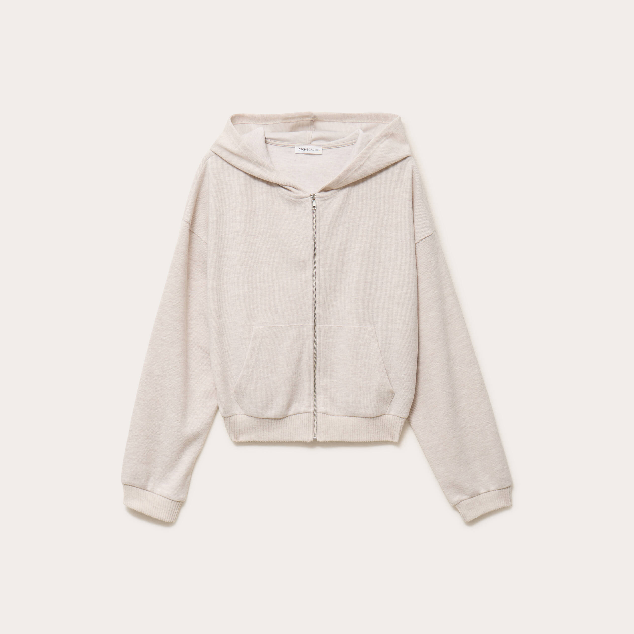 Sweat à Capuche Coudemail - Bleu Ciel - 100% Coton - Motif Losanges - Neuf Avec étiquettes - Fabriqué En France