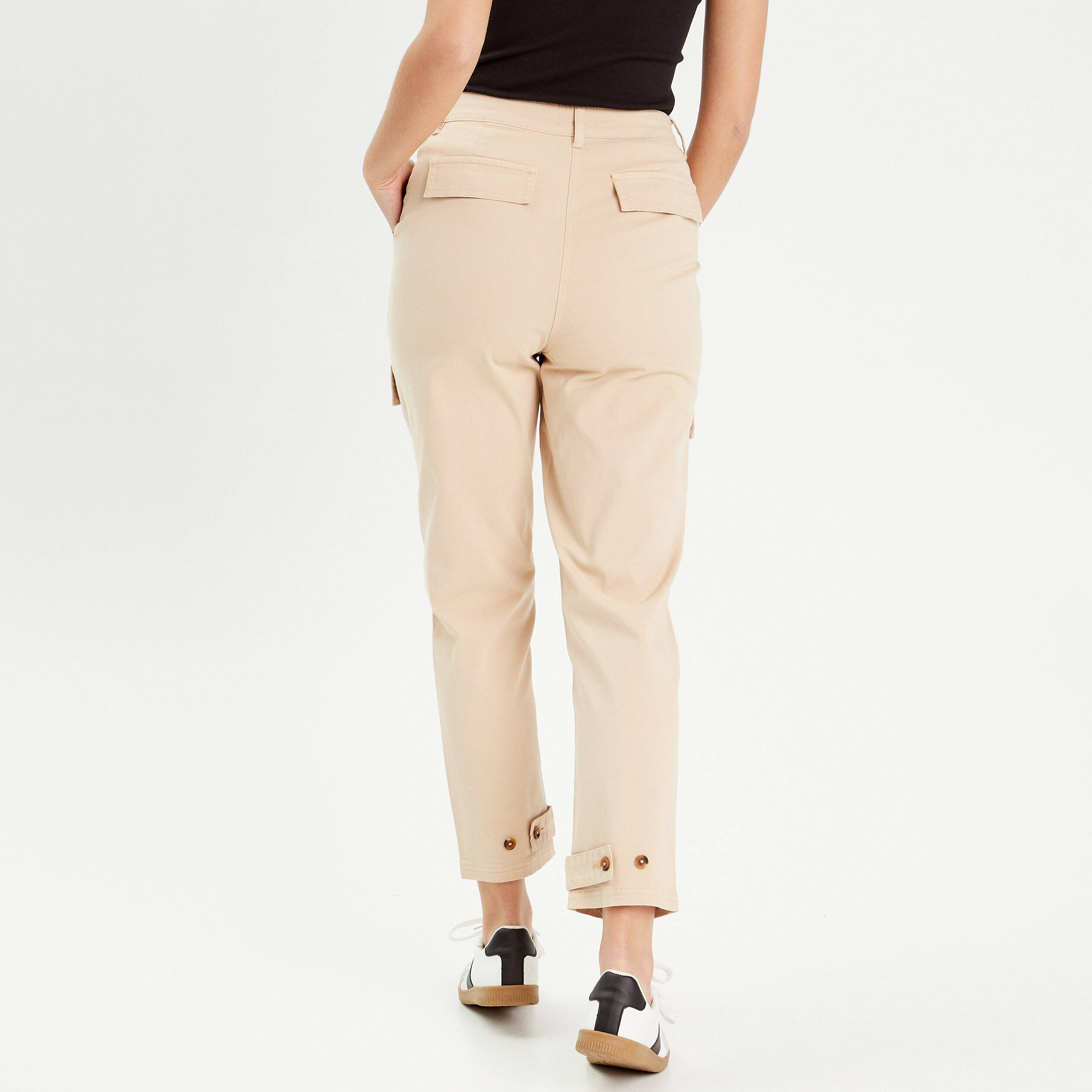 Pantalon Femme Scrunch Cheville – Satin Léger, Taille Haute – Séchage Rapide, Stretch – Pour Sport, été, Extérieur