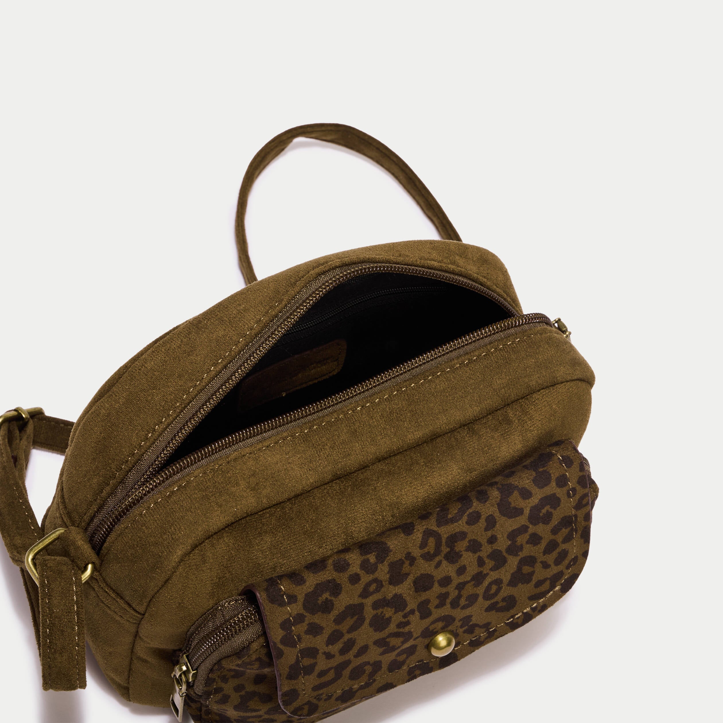 Sac similicuir vert kaki femme
