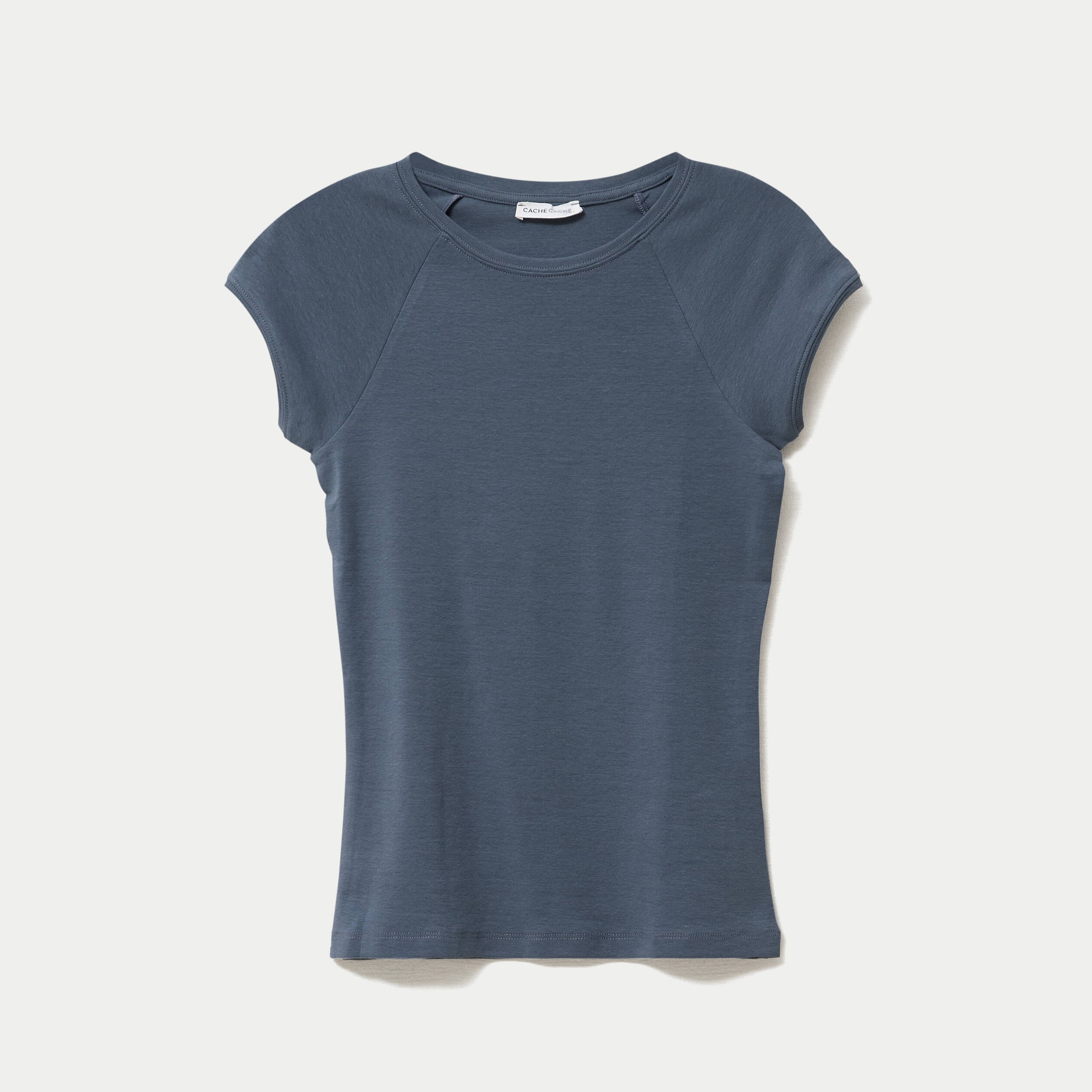 T-shirt manches courtes gris femme
