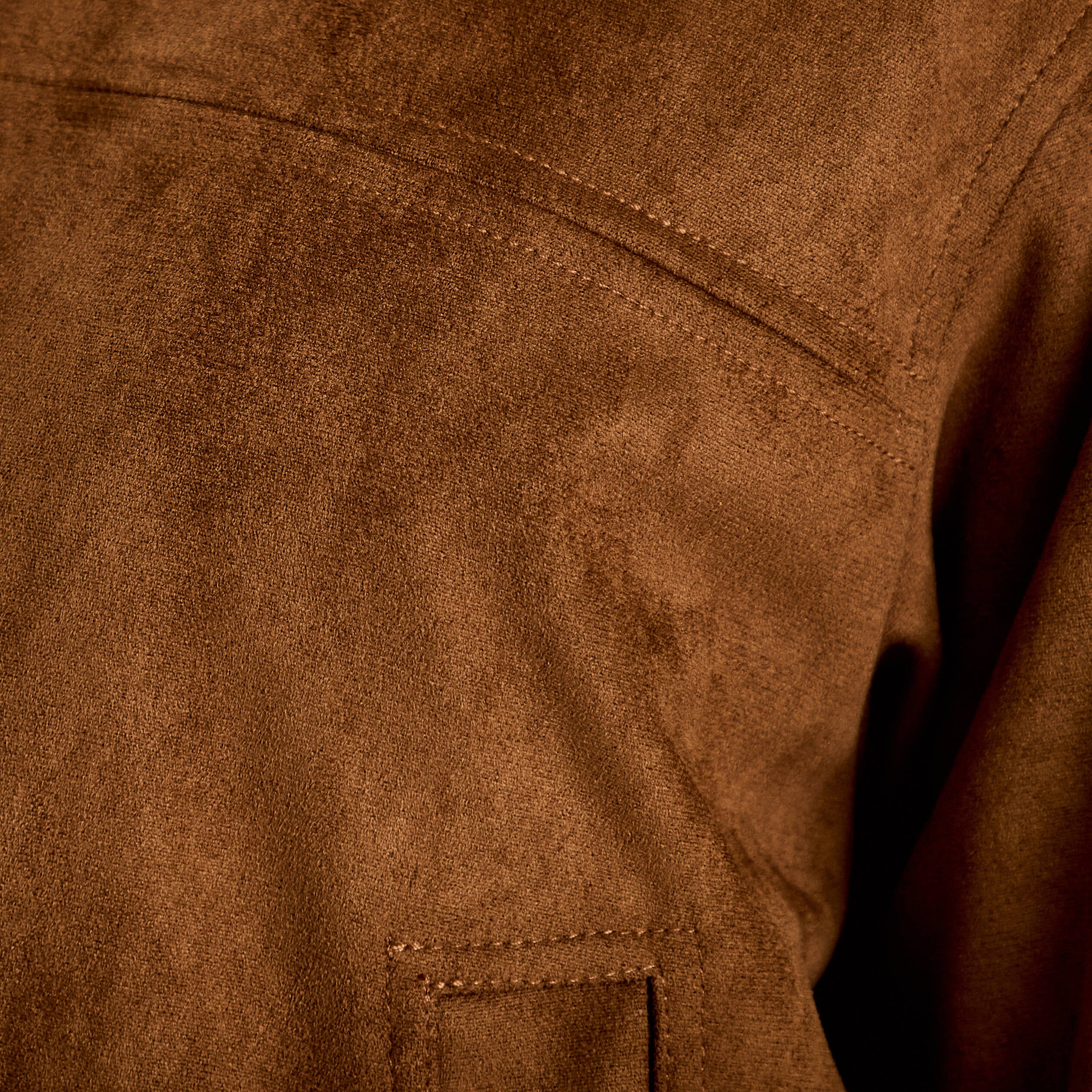 Veste effet boule oversize cropped marron femme