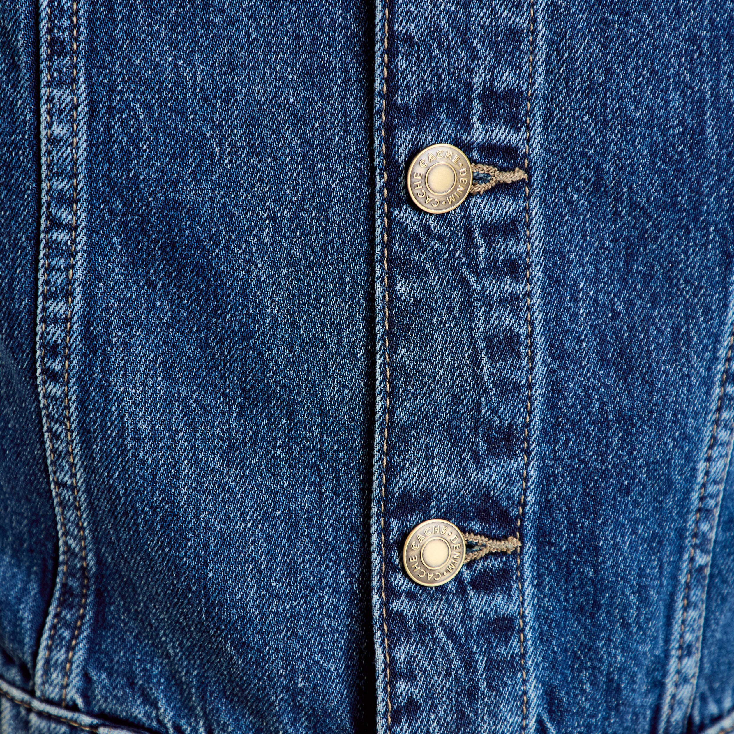 Combinaison jean flare col am&eacute;ricain denim stone femme