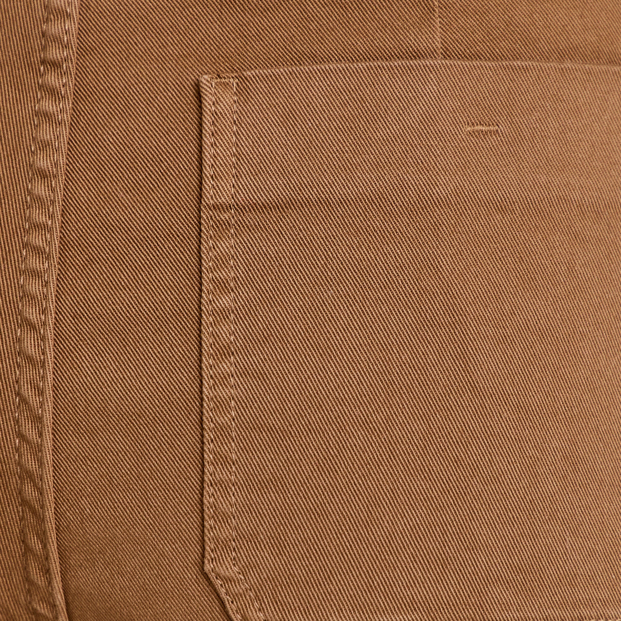 Pantalon bootcut taille basse en jean marron femme