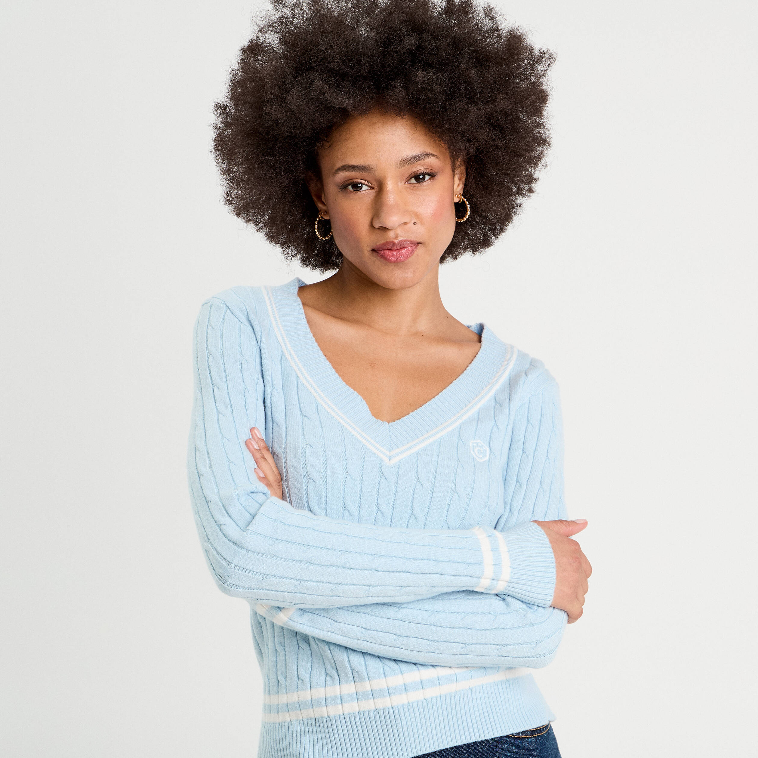 Pantalon Jeans Reiko Bleu Pastel Taille 34 Femme - Coupe Skinny, Effet Brut, Très Bon état