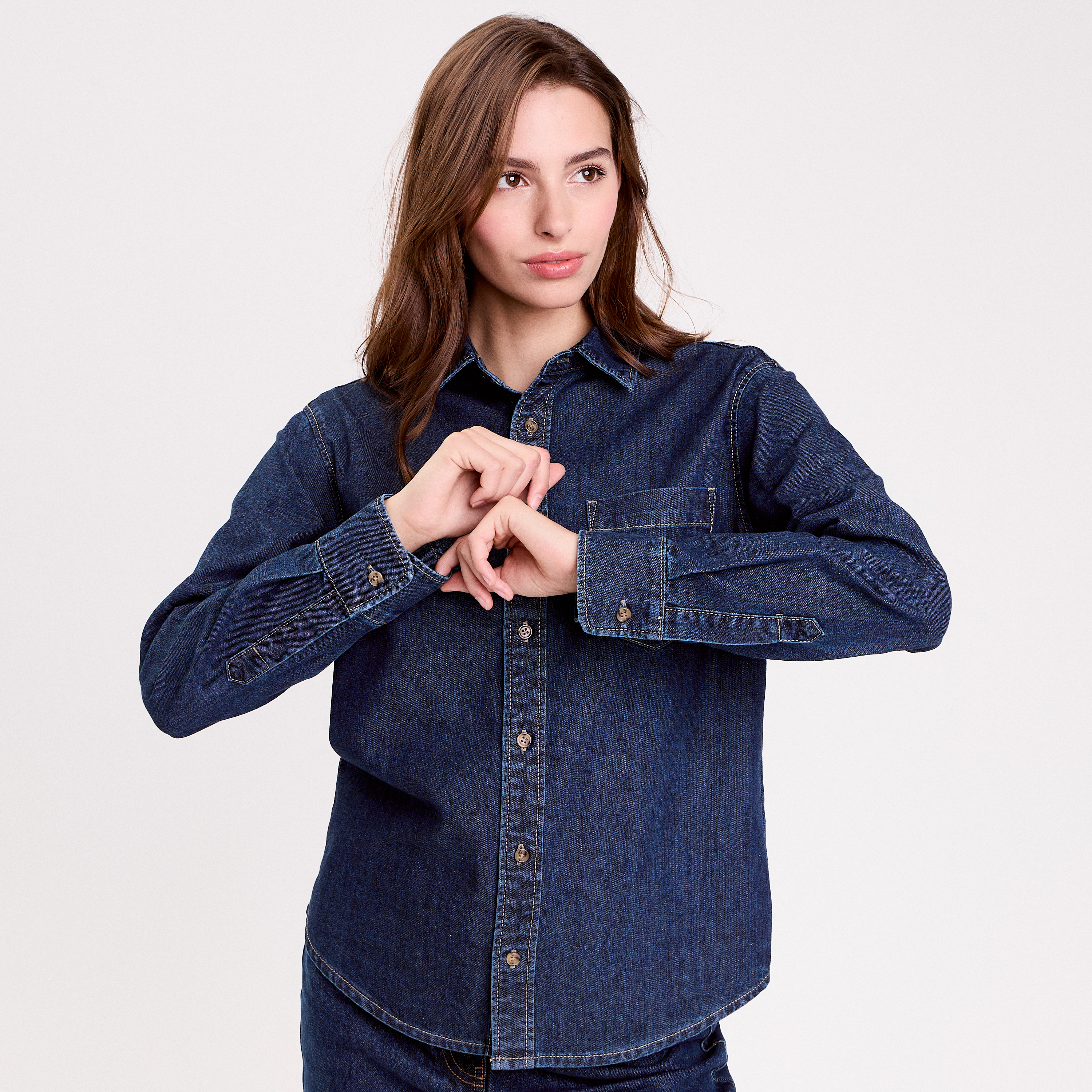 Chemise denim stone femme