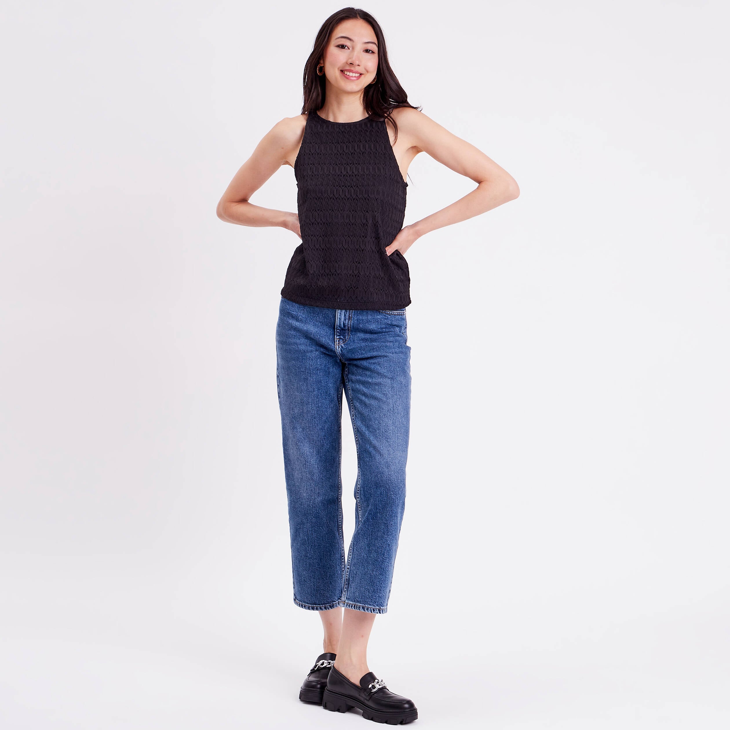 D&eacute;bardeur doublure dentelle noir femme