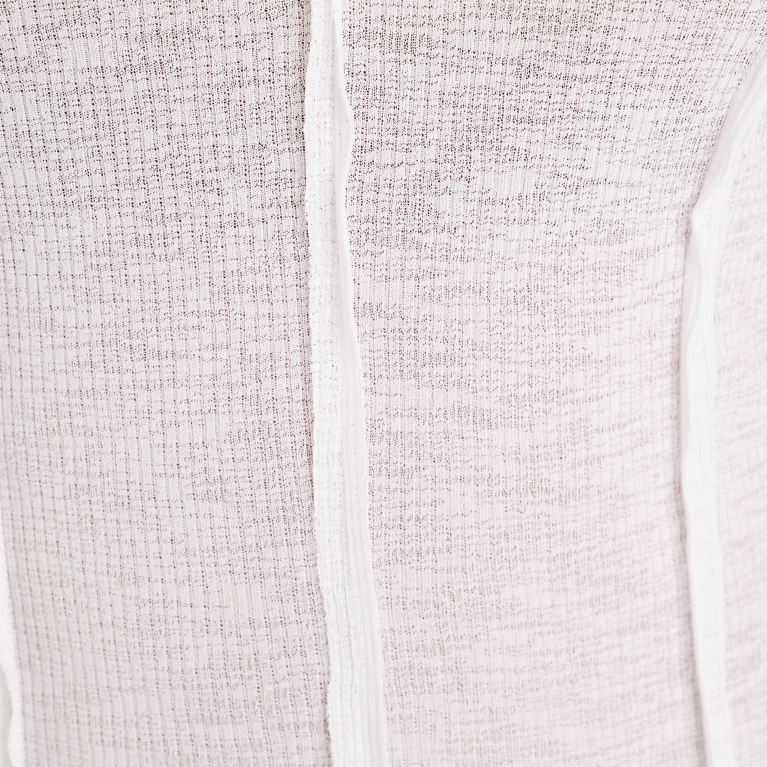 T-shirt cintr&eacute; col rond manches longues blanc femme