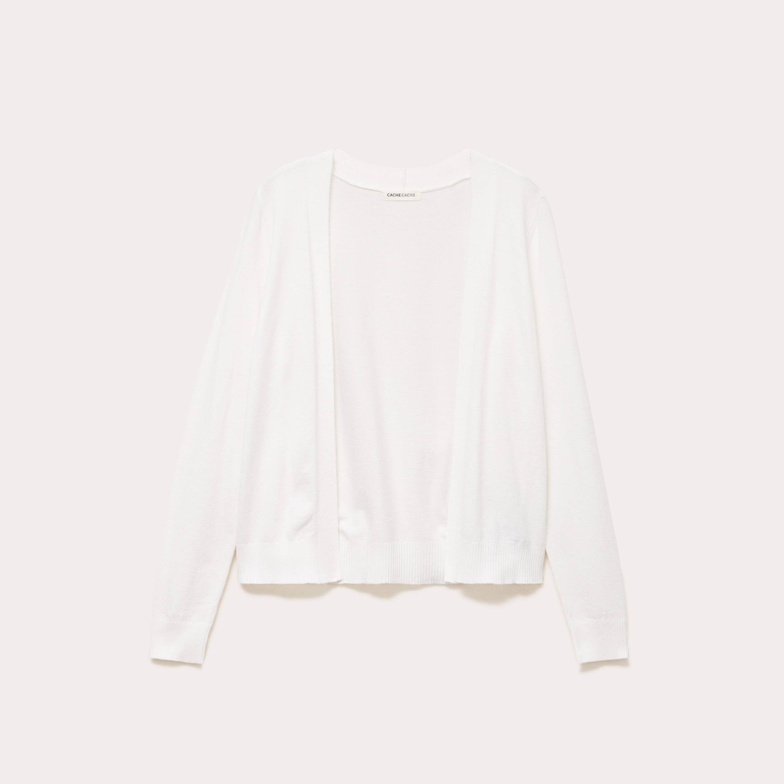 Gilet manches longues blanc femme