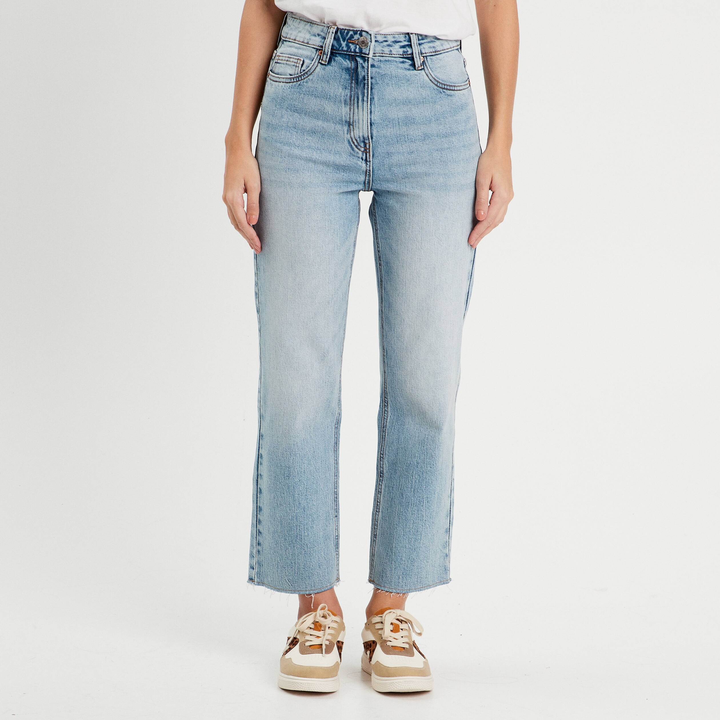 Jeans Droit Homme Rétro - Taille Haute En Denim Léger - Style Streetwear Décontracté - 5