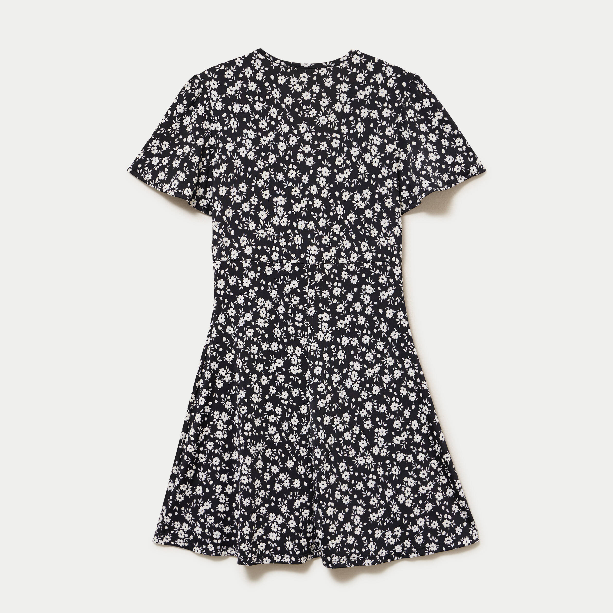 Robe courte d&eacute;tail dentelle noir femme
