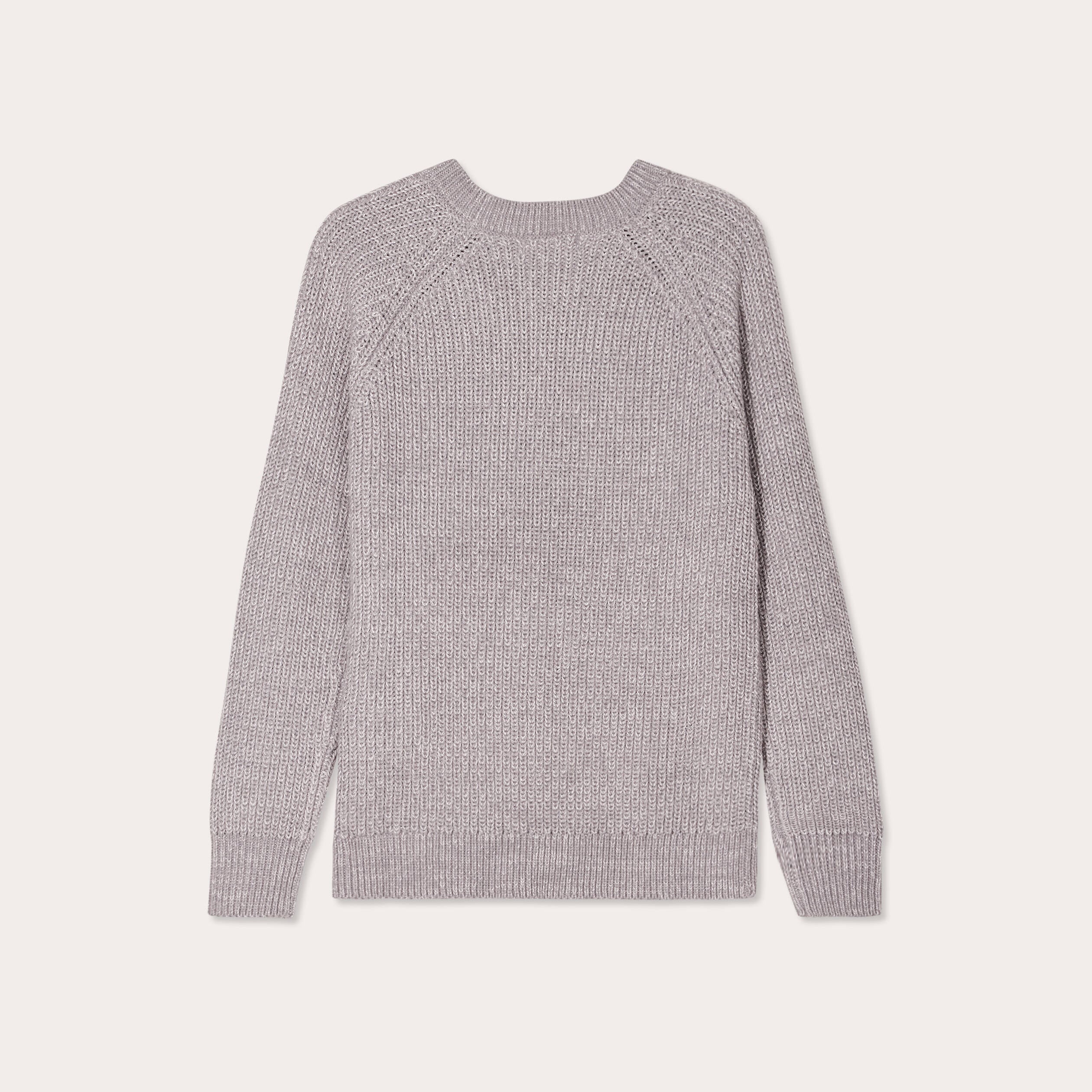 Pull manches longues gris clair femme