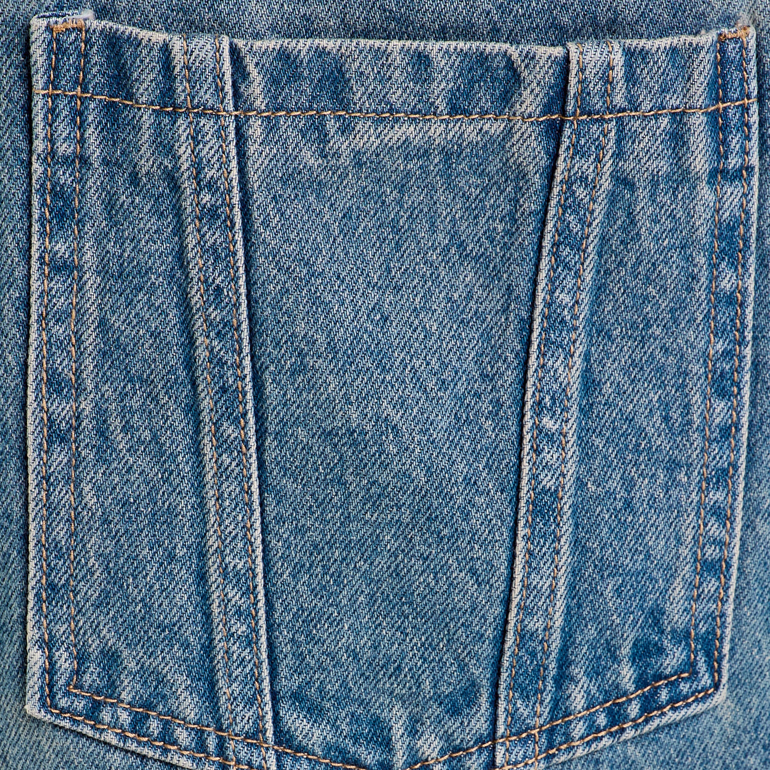 Salopette large en jean denim double stone femme
