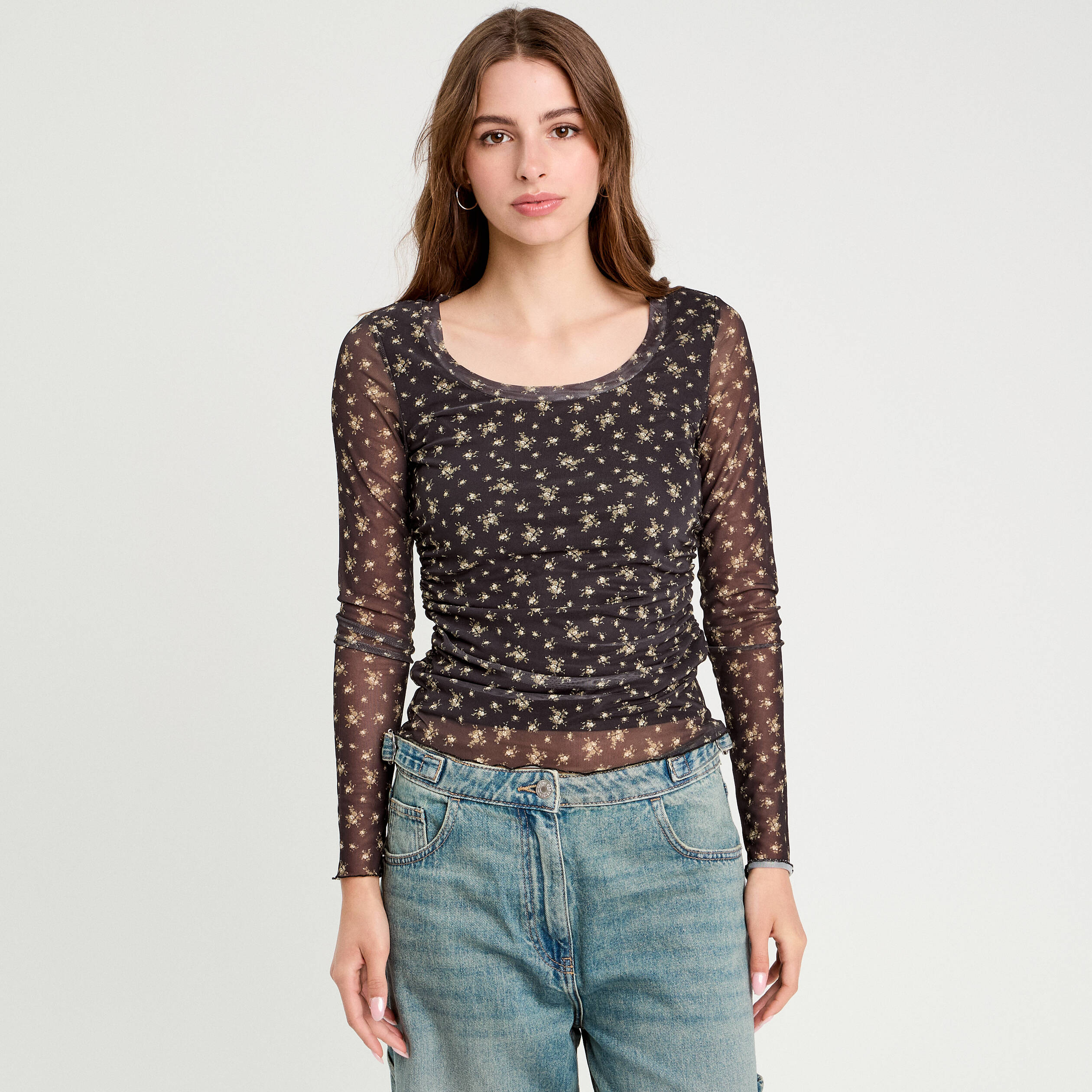T-shirt manches longues noir femme