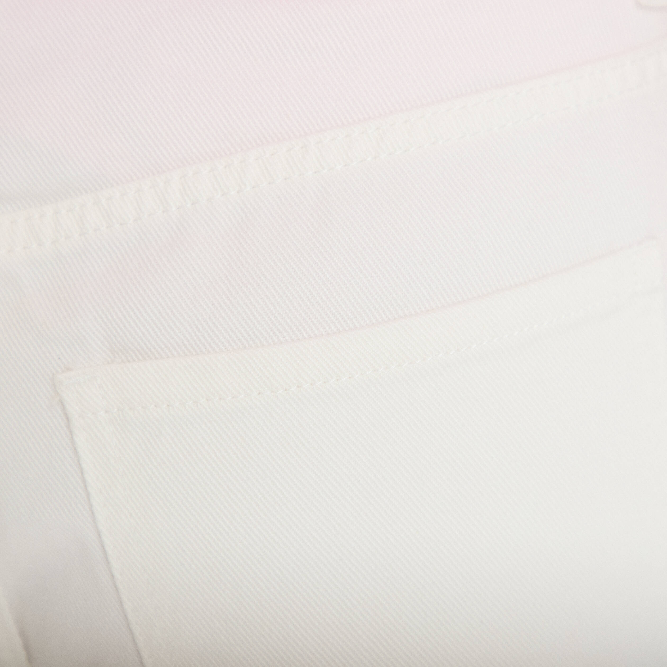 Jean barrel cropped taille standard denim blanc femme