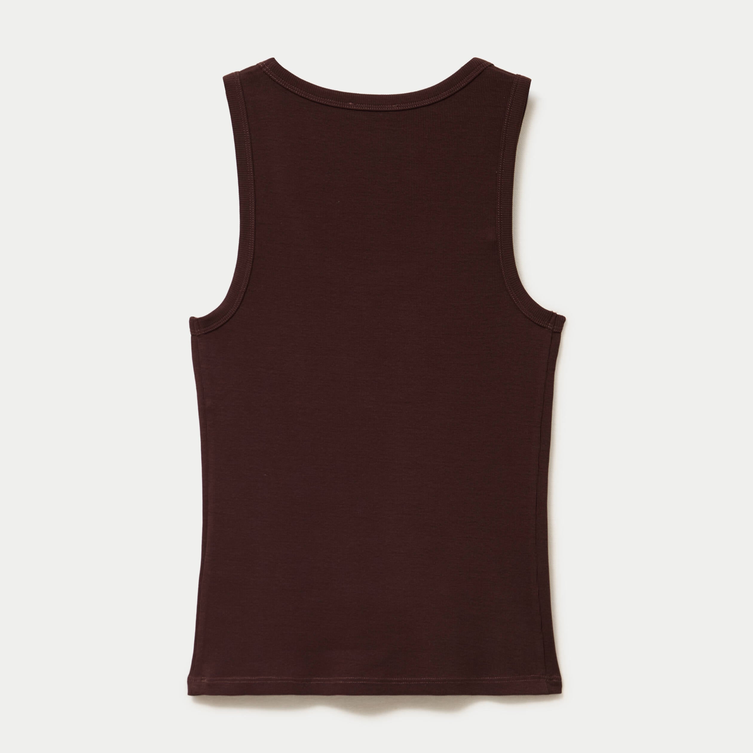 D&eacute;bardeur c&ocirc;tel&eacute; col rond marron fonc&eacute; femme