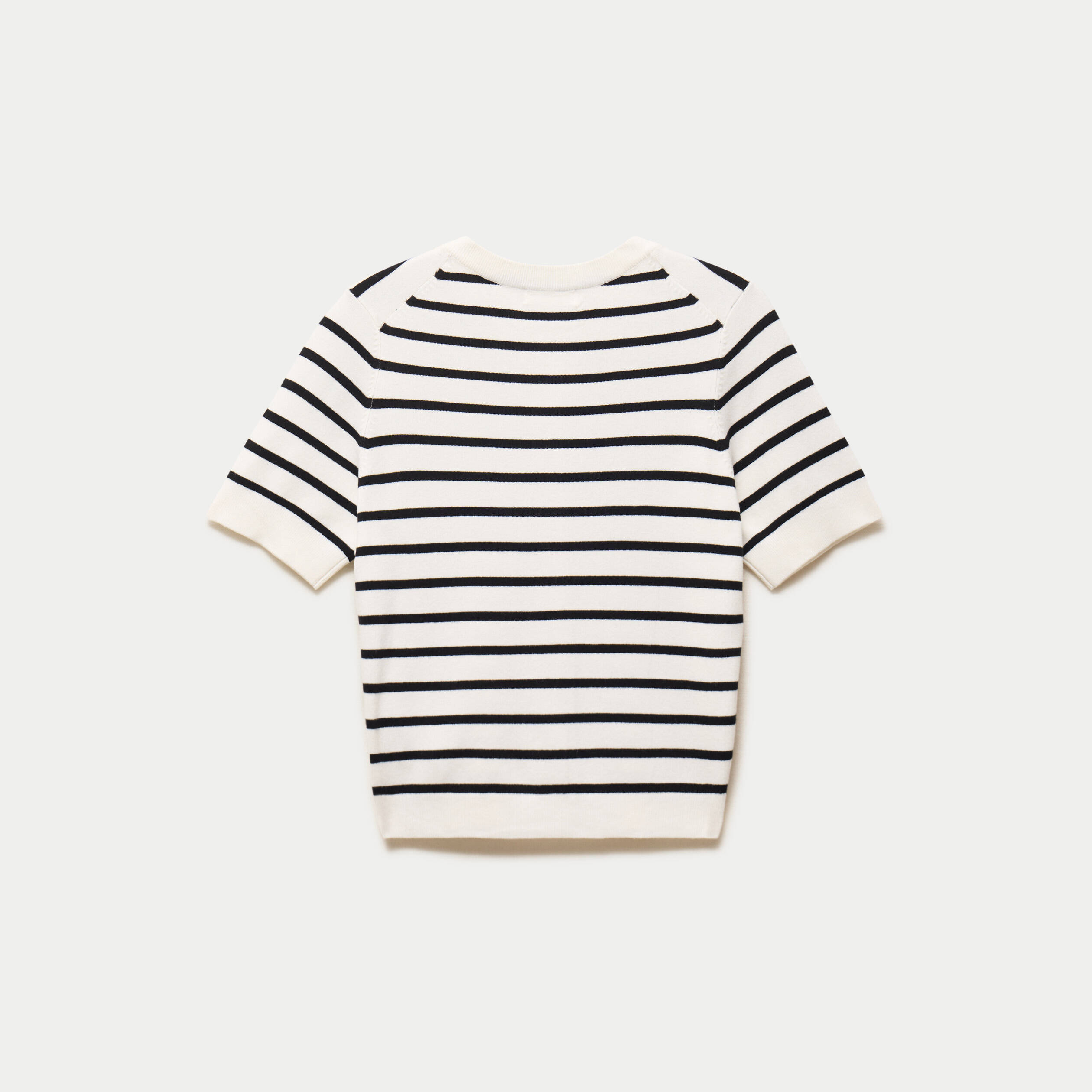 Gilet ajust&eacute; manches courtes fin blanc femme