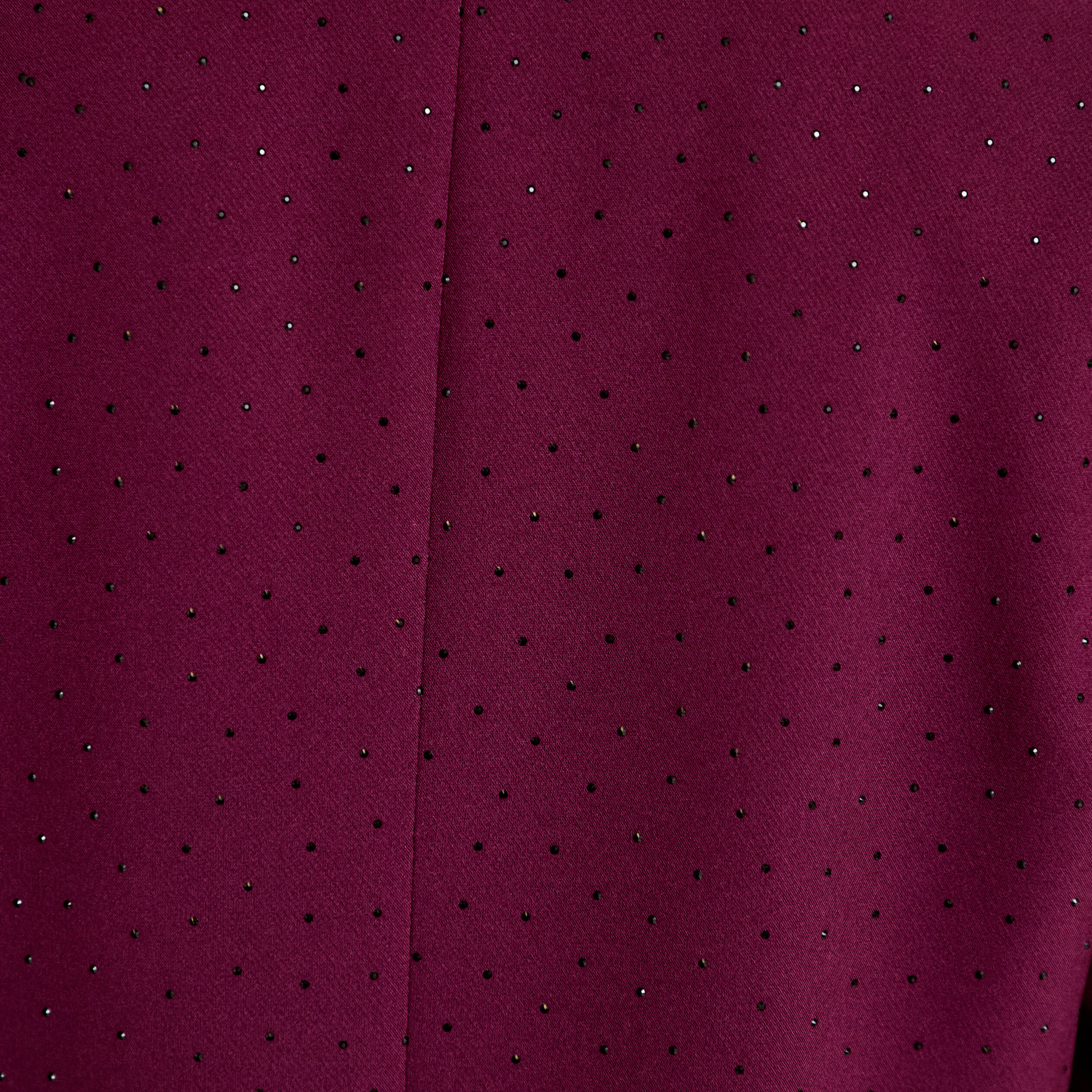 Blazer oversize brillant manches longues prune femme