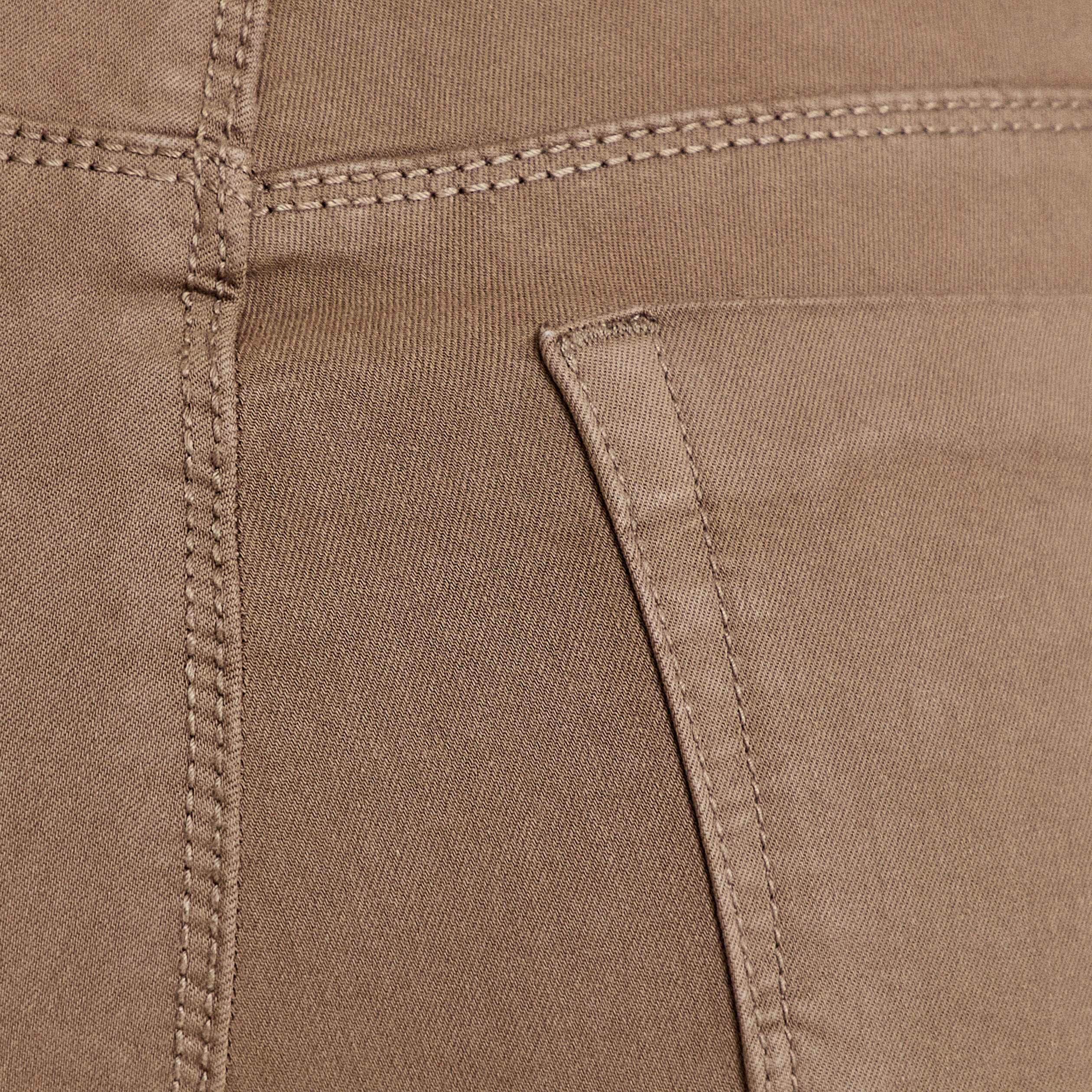Jeans slim 5 poches taupe femme