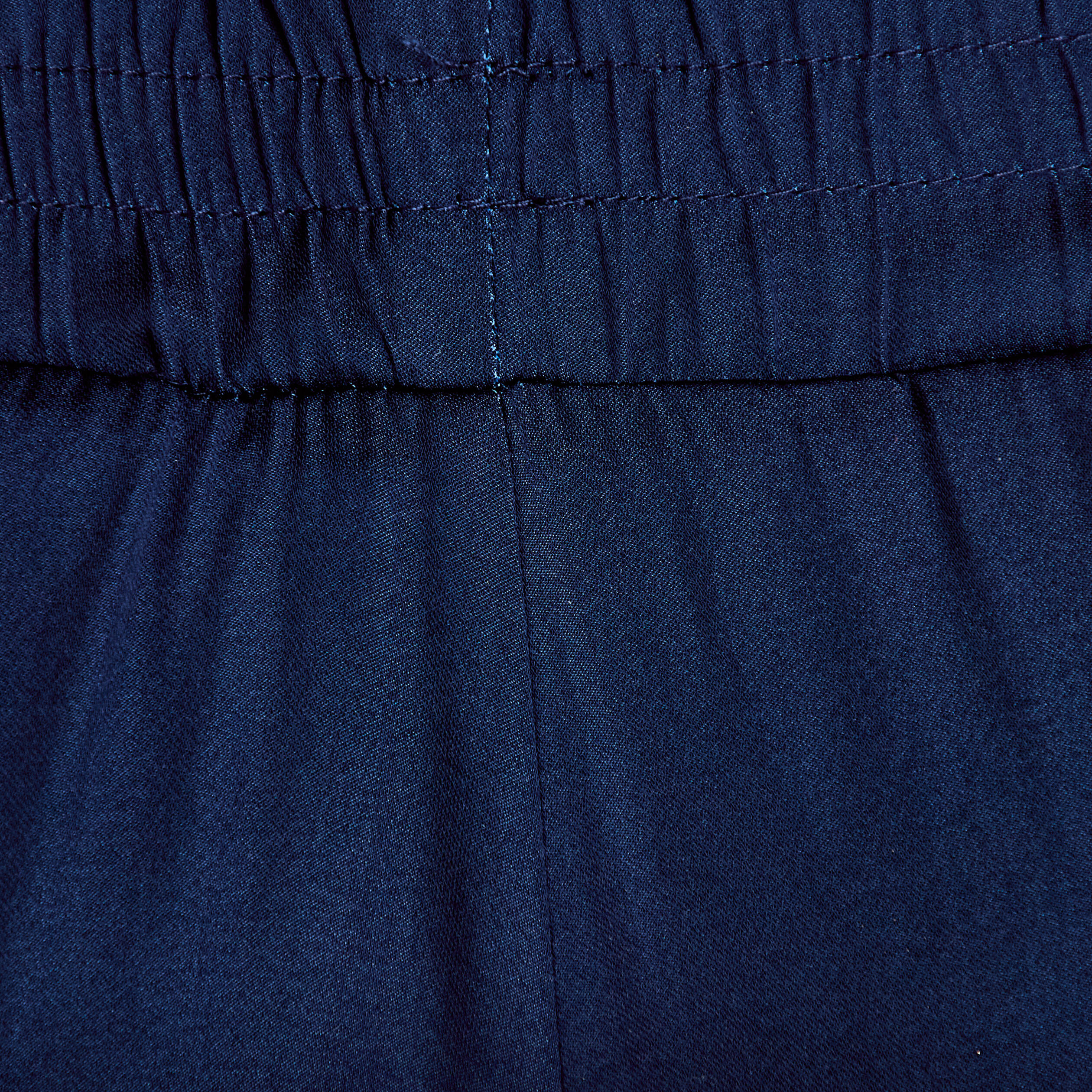 Pantalon large taille standard bleu marine femme