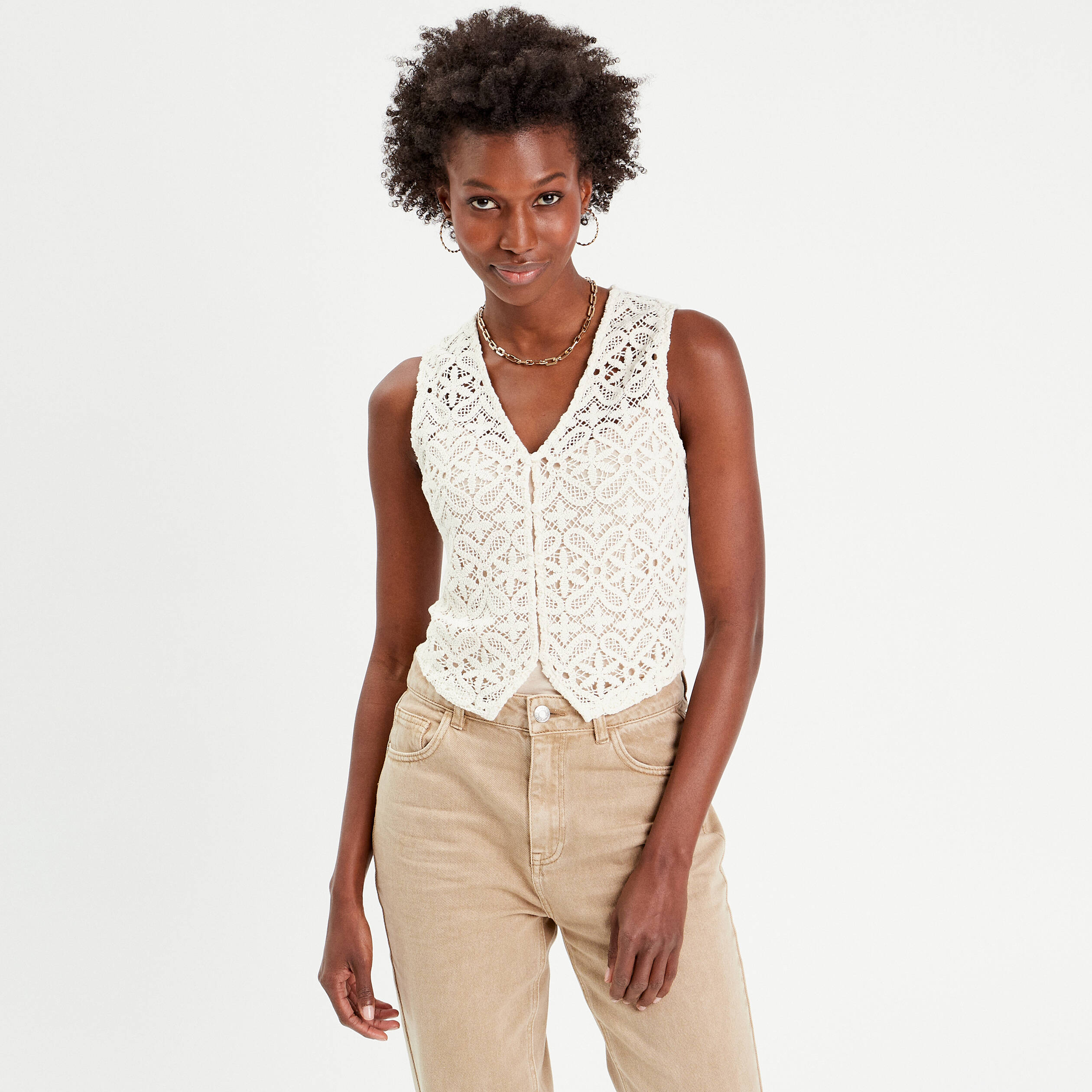 Gilet Femme Sans Manches YILEEGOO - Style Western à Franges Et Pampilles