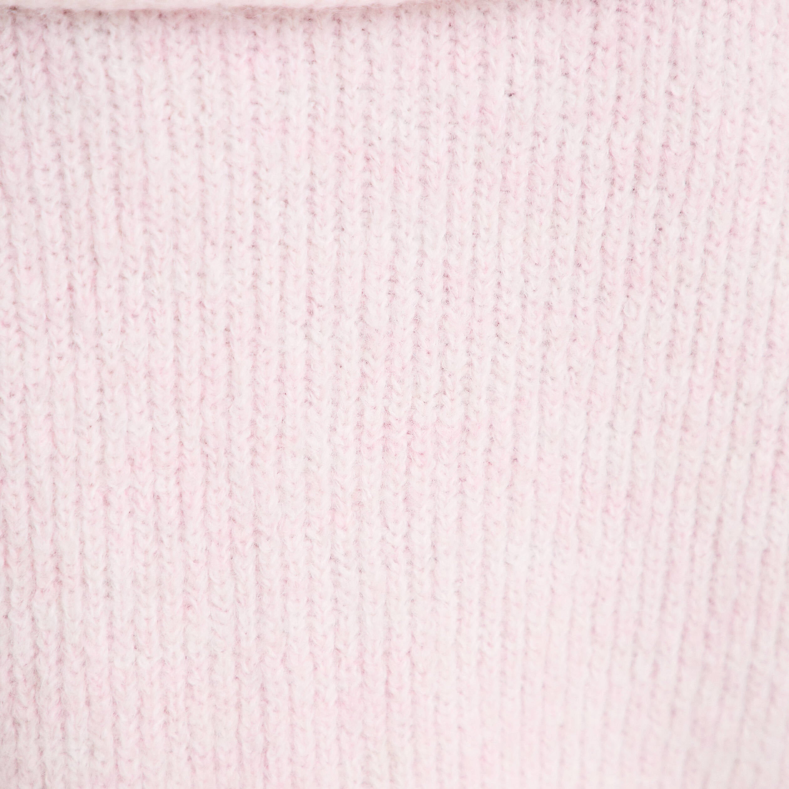 Pull col camionneur manches longues rose clair femme