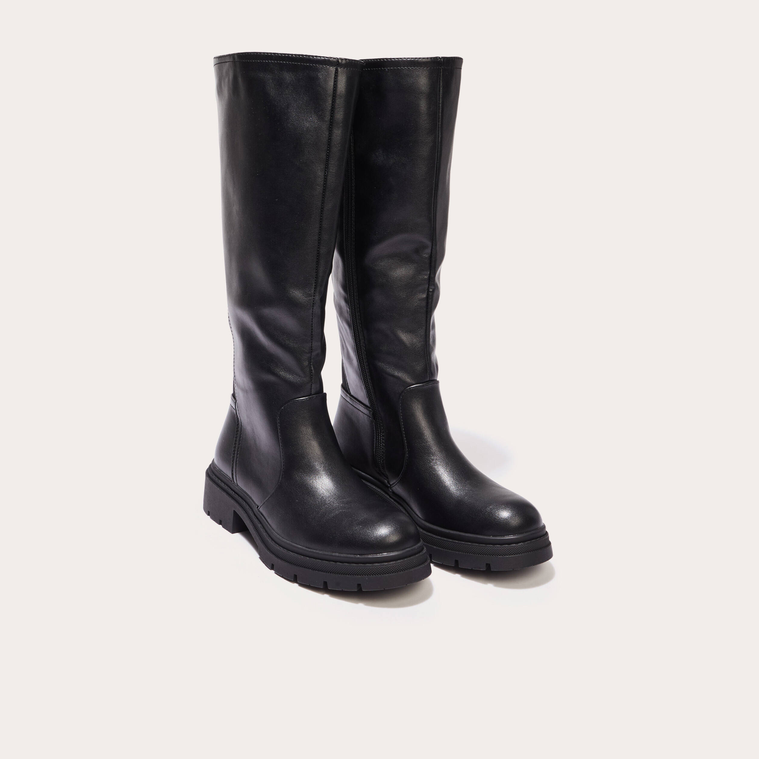 Bottes chelsea crant&eacute;es noir femme