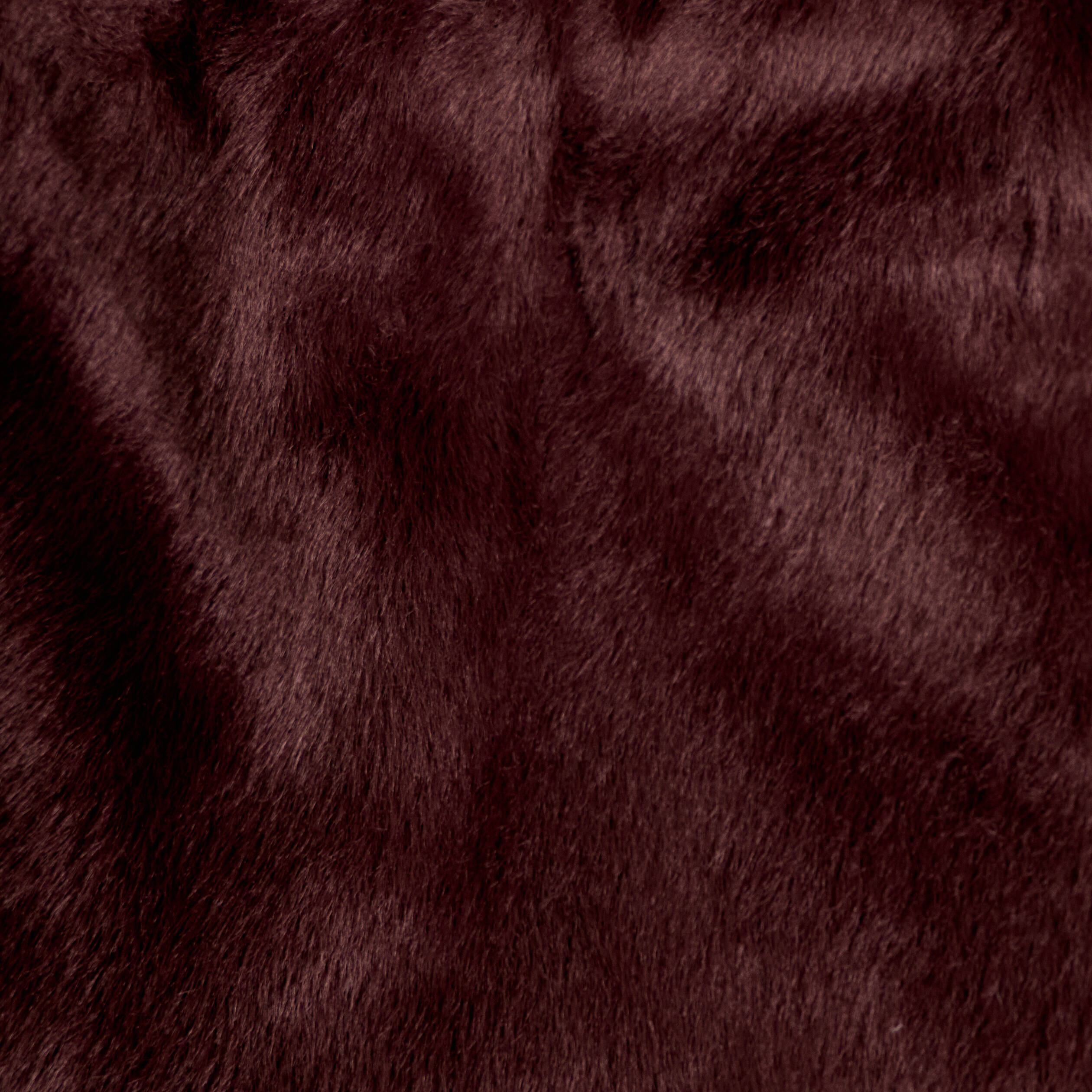 Jupe droite fausse fourrure marron fonc&eacute; femme