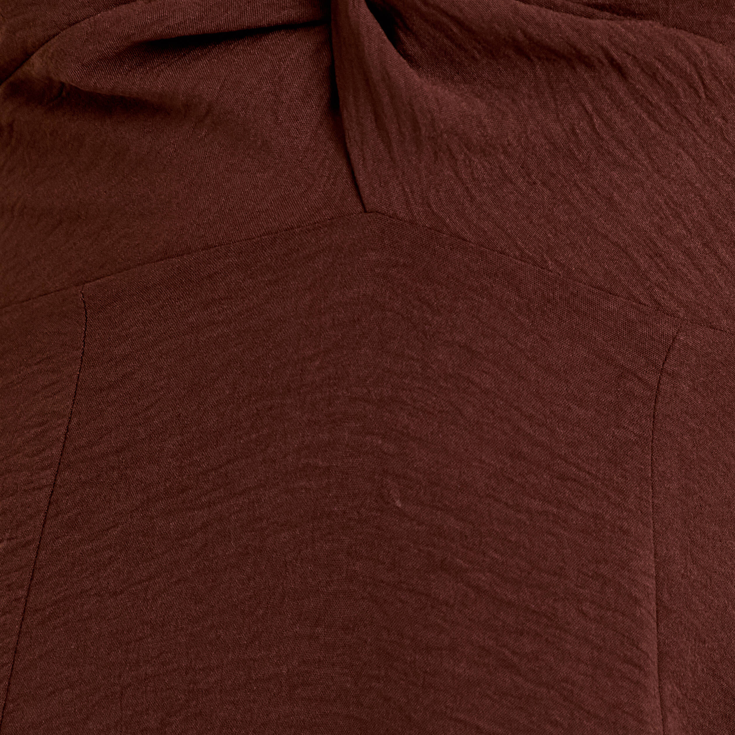 Robe longue &eacute;vas&eacute;e fendue marron femme