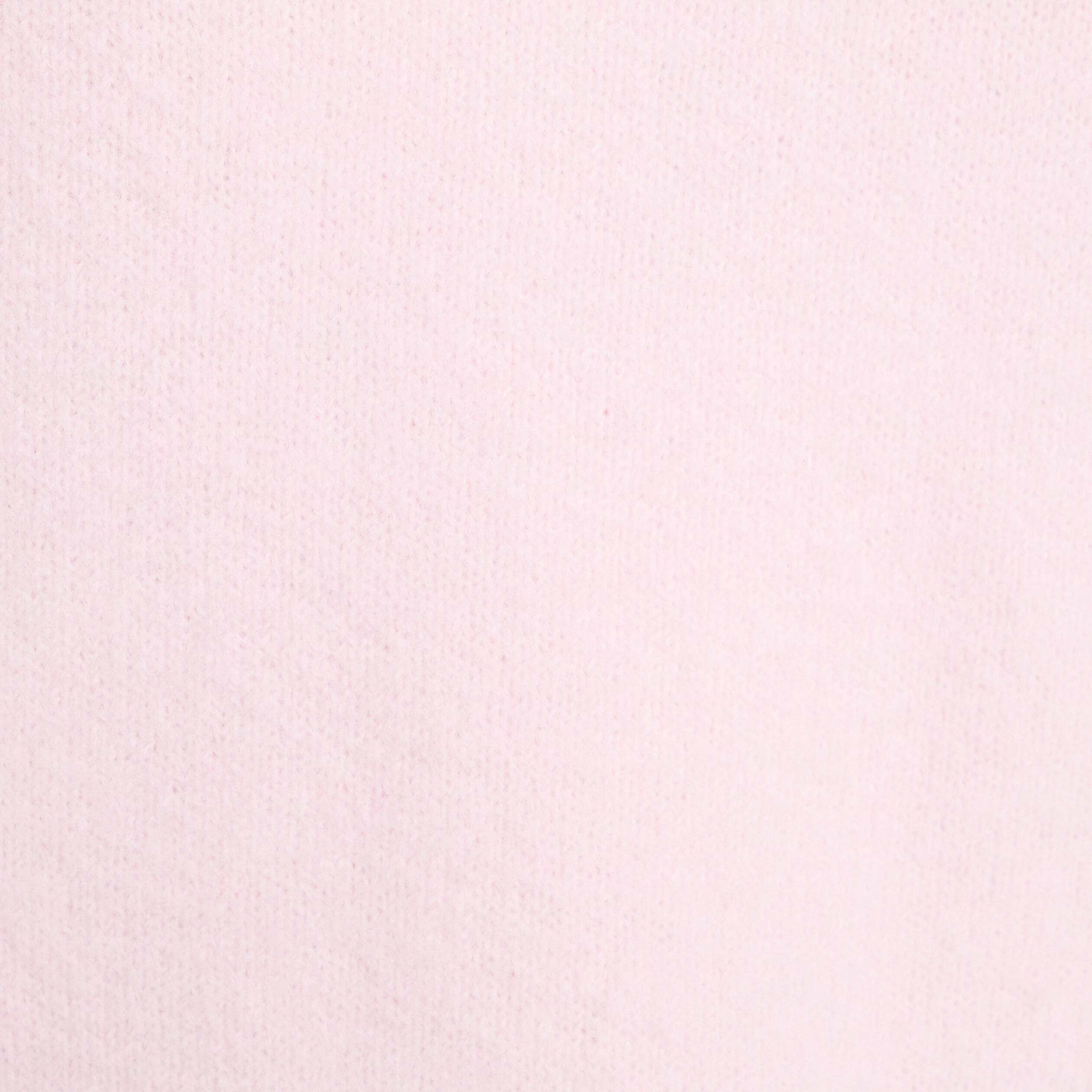 Pull col roul&eacute; manches longues rose clair femme