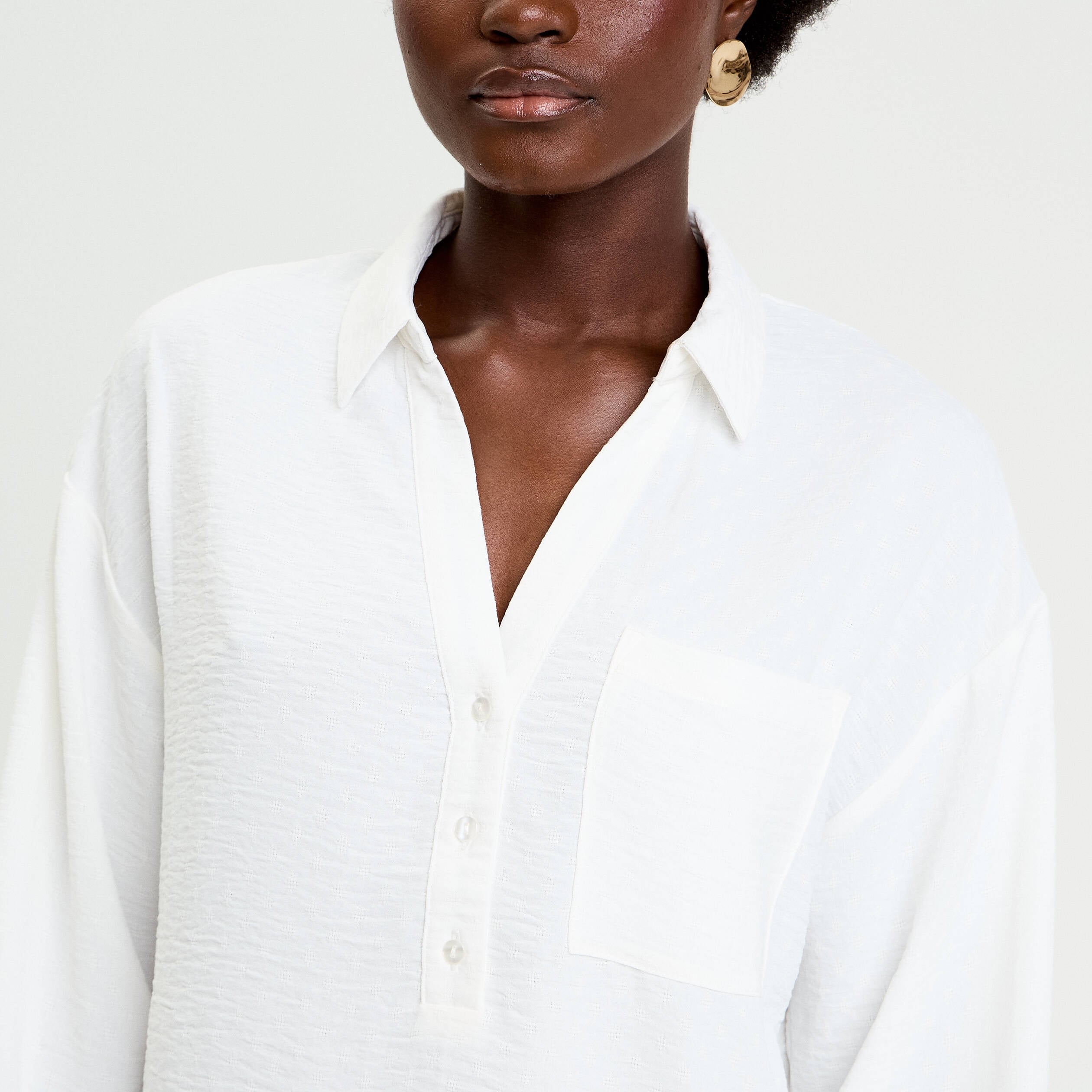 Vareuse manches longues ecru femme