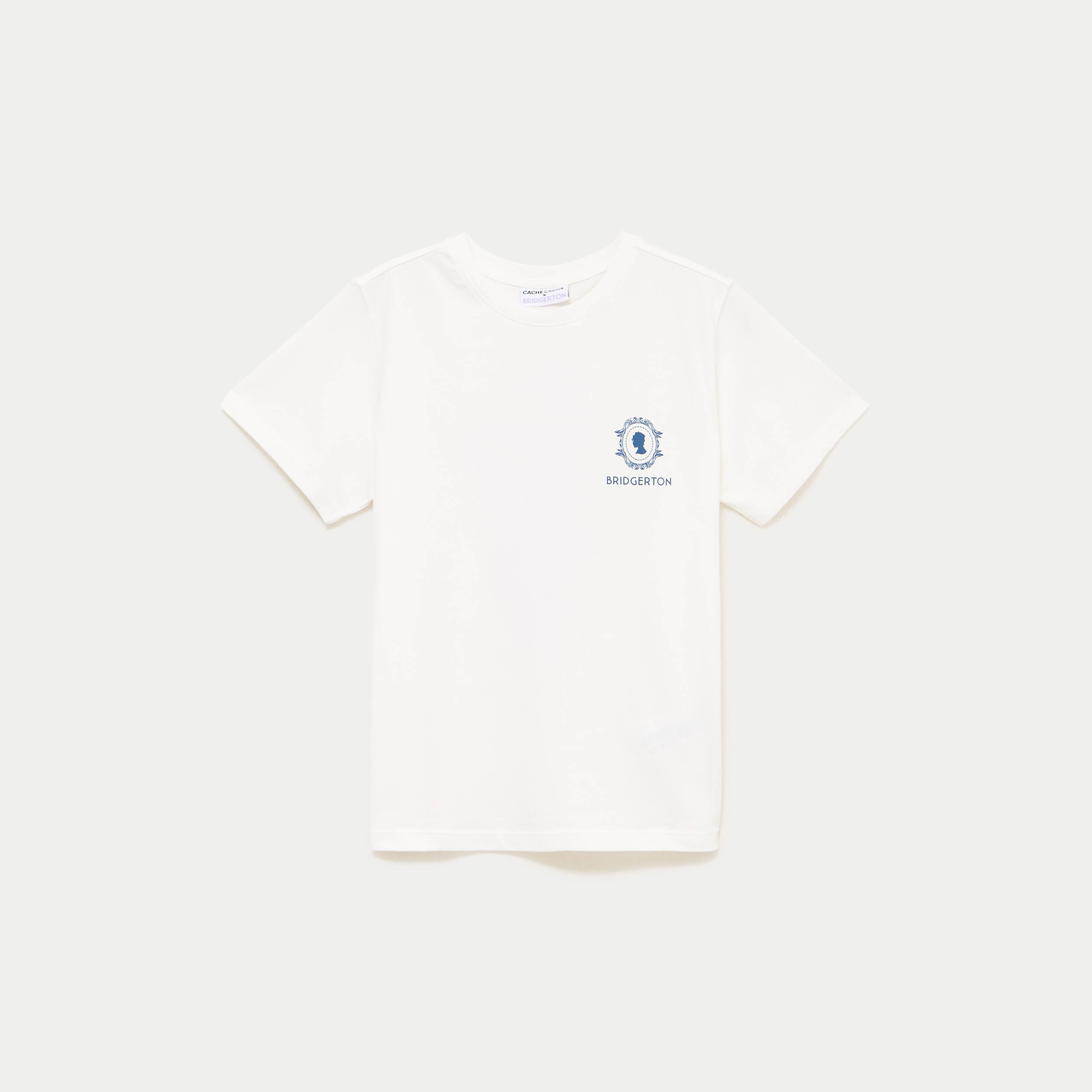 T-shirt imprim&eacute; fleurs Bridgerton ecru femme