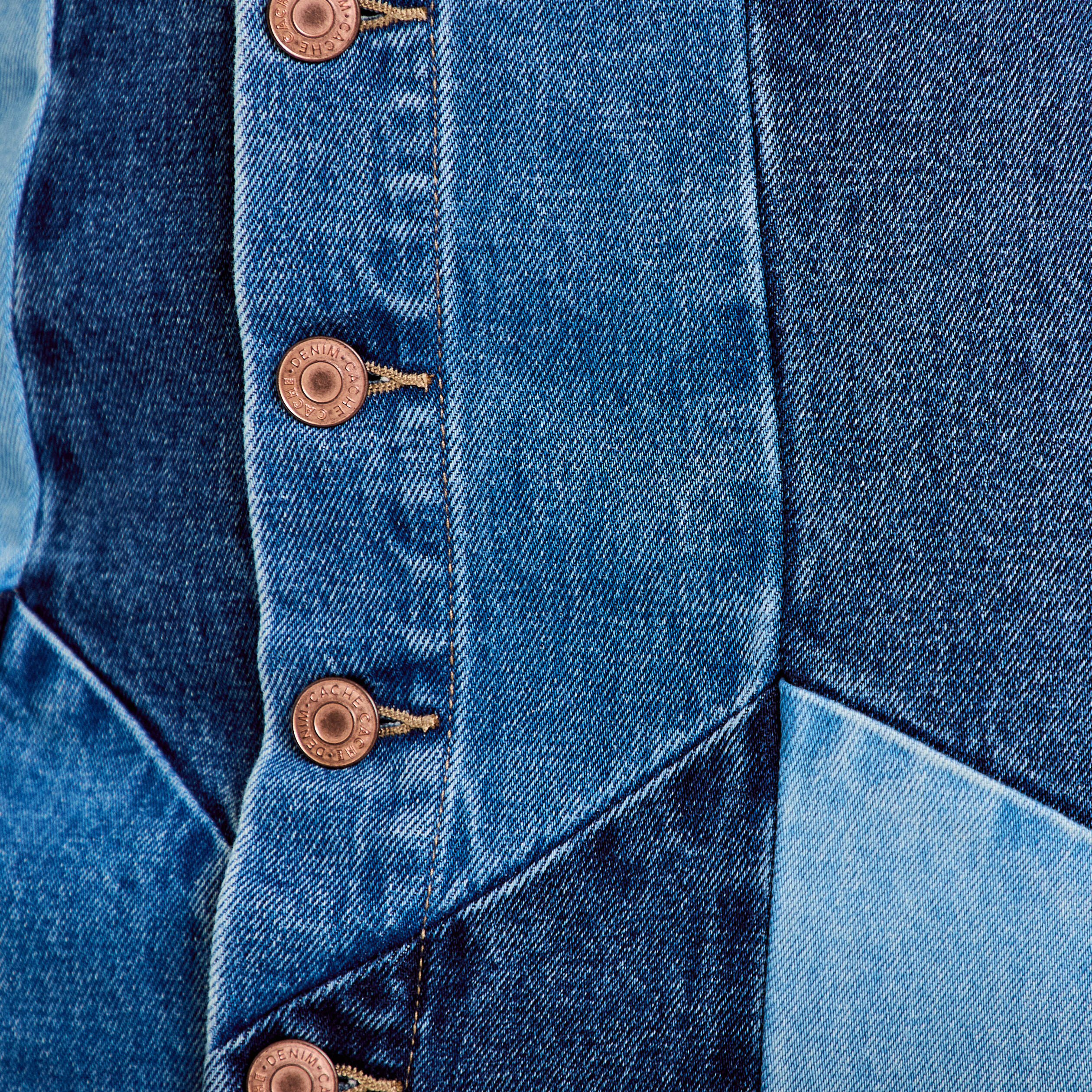 Jupe courte &eacute;vas&eacute;e taille haute en jean denim double stone femme