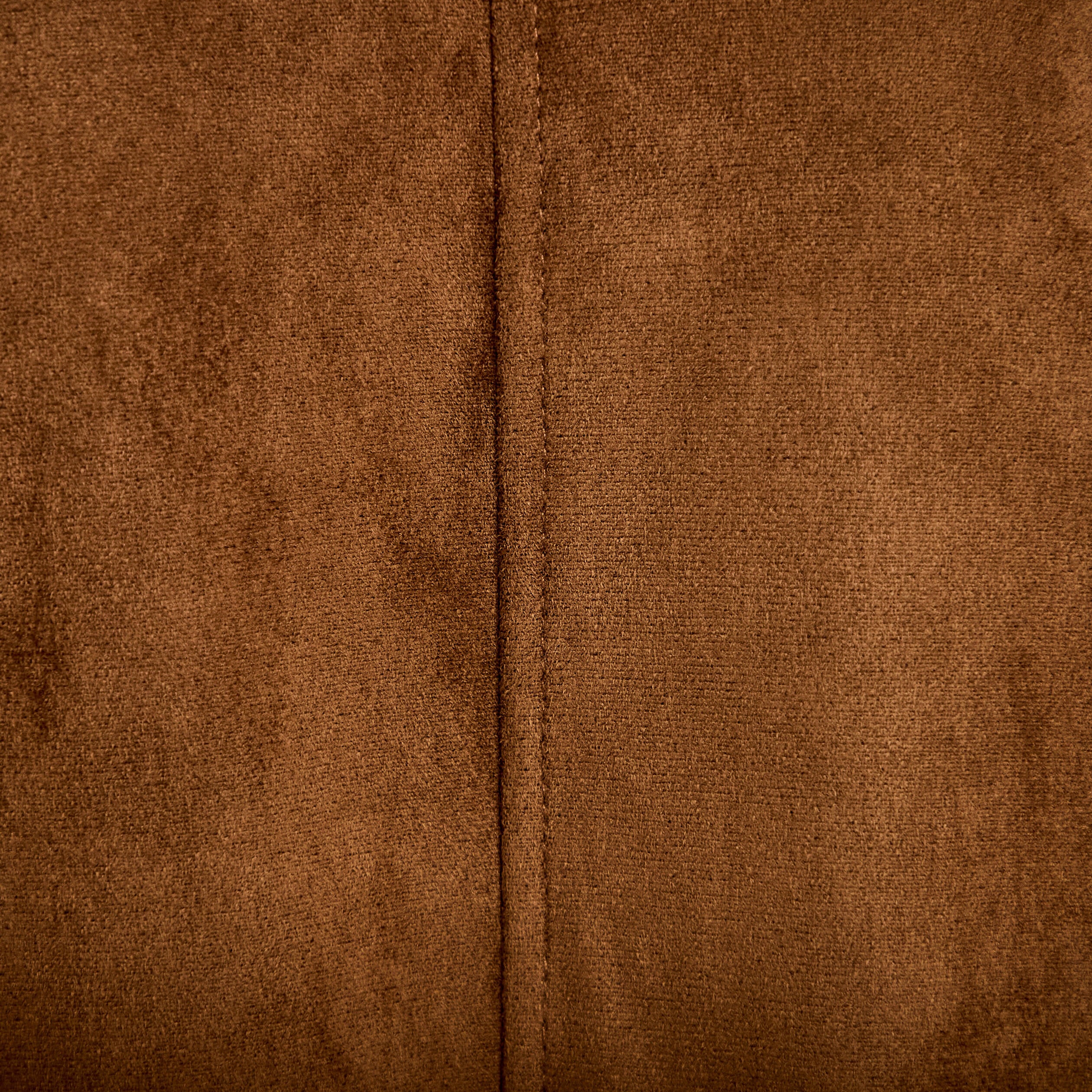 Trench droit manches longues aspect daim marron femme
